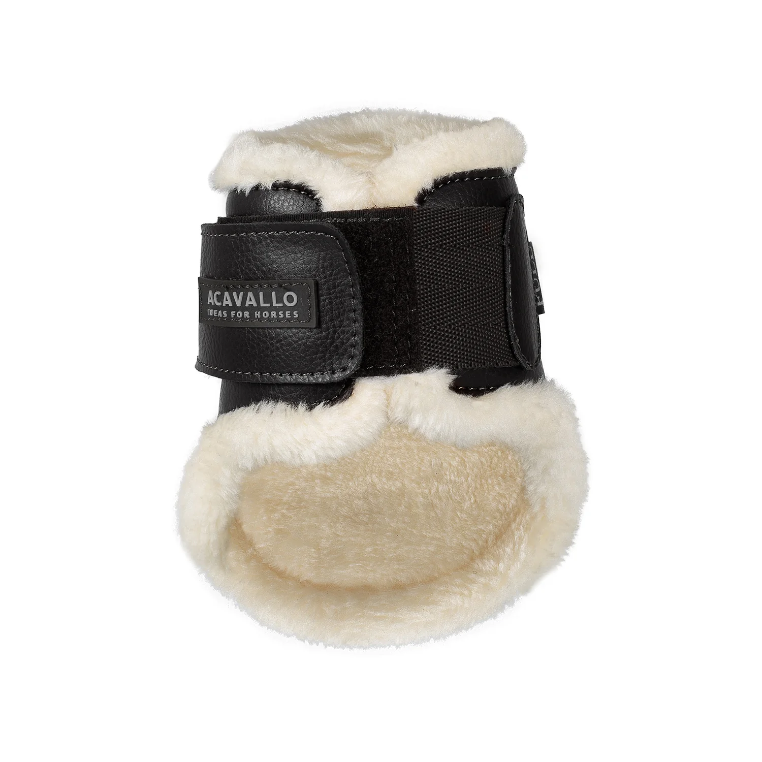 Acavallo Jumping Fetlock Boots Faux Sheepskin & Hook-And-Loop Closure - Image 18