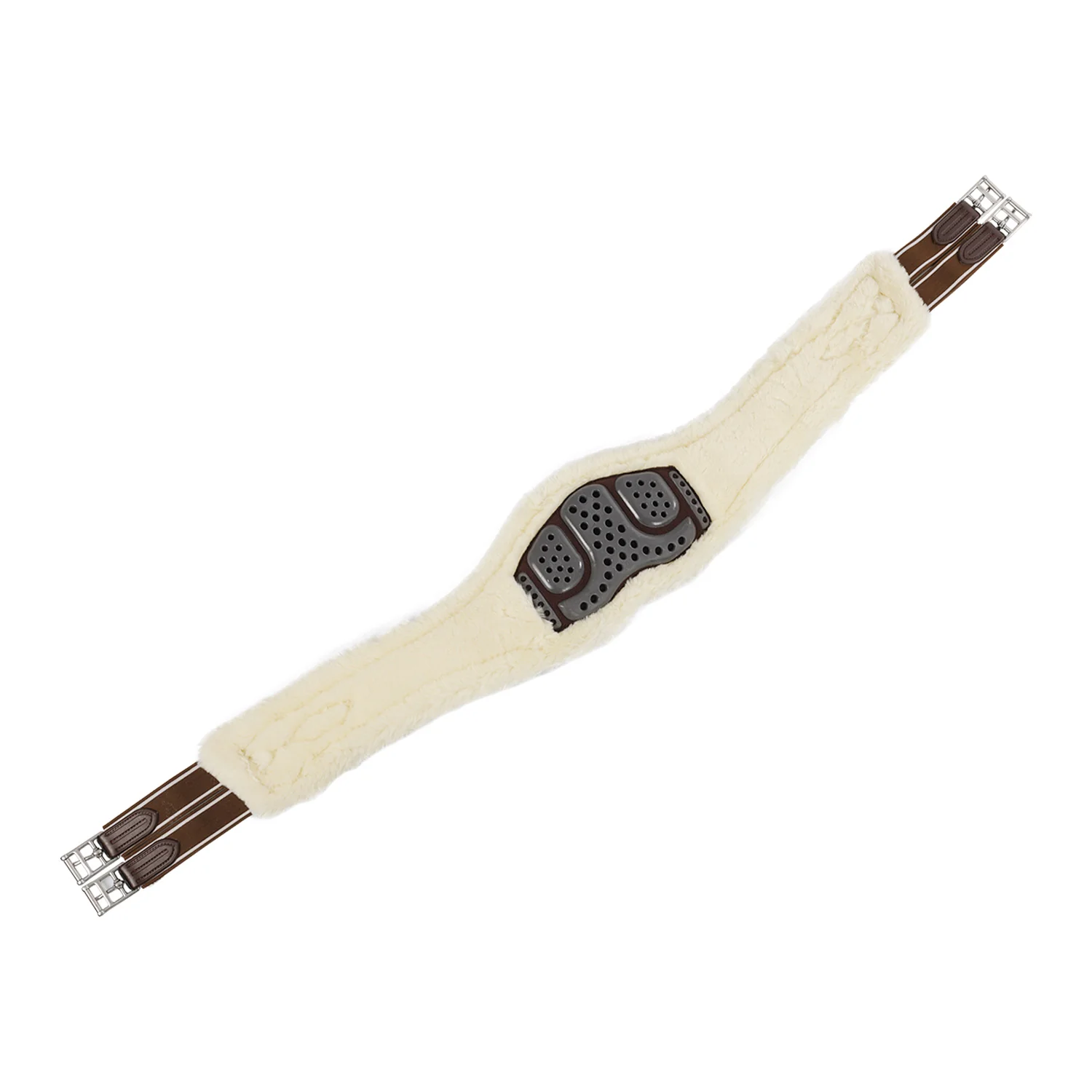 Acavallo Jumping Girth Classic Gel Pvc Detachable Faux Sheepskin - Image 2