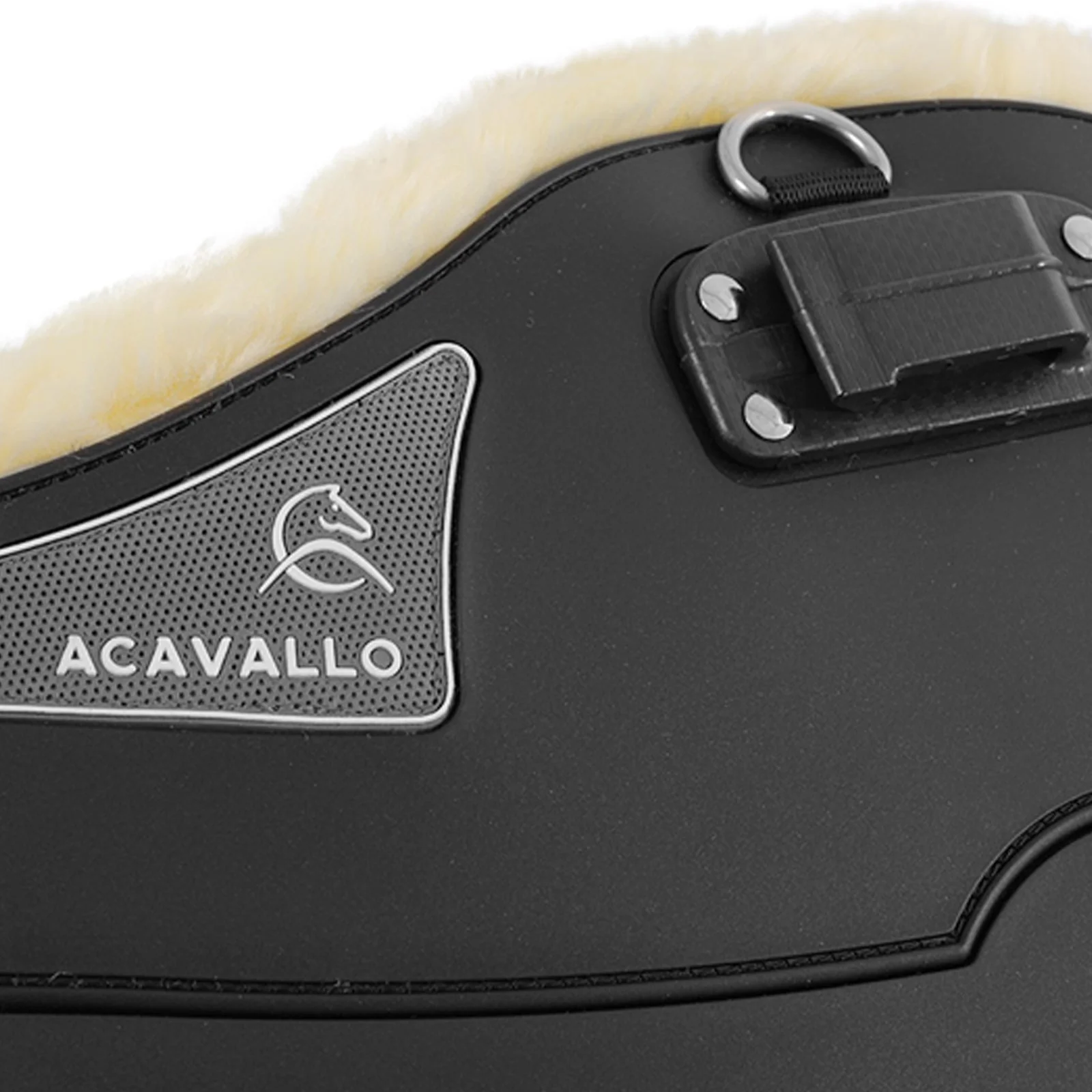 Acavallo Jumping Stud Guard Girth Classic Gel Pvc Detachable Faux Sheepskin - Image 12