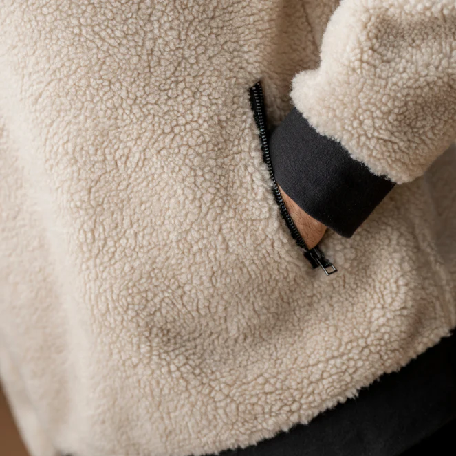 Alessandro Albanese Men's Lorenzo Half Zip Borg Fleece - Image 4