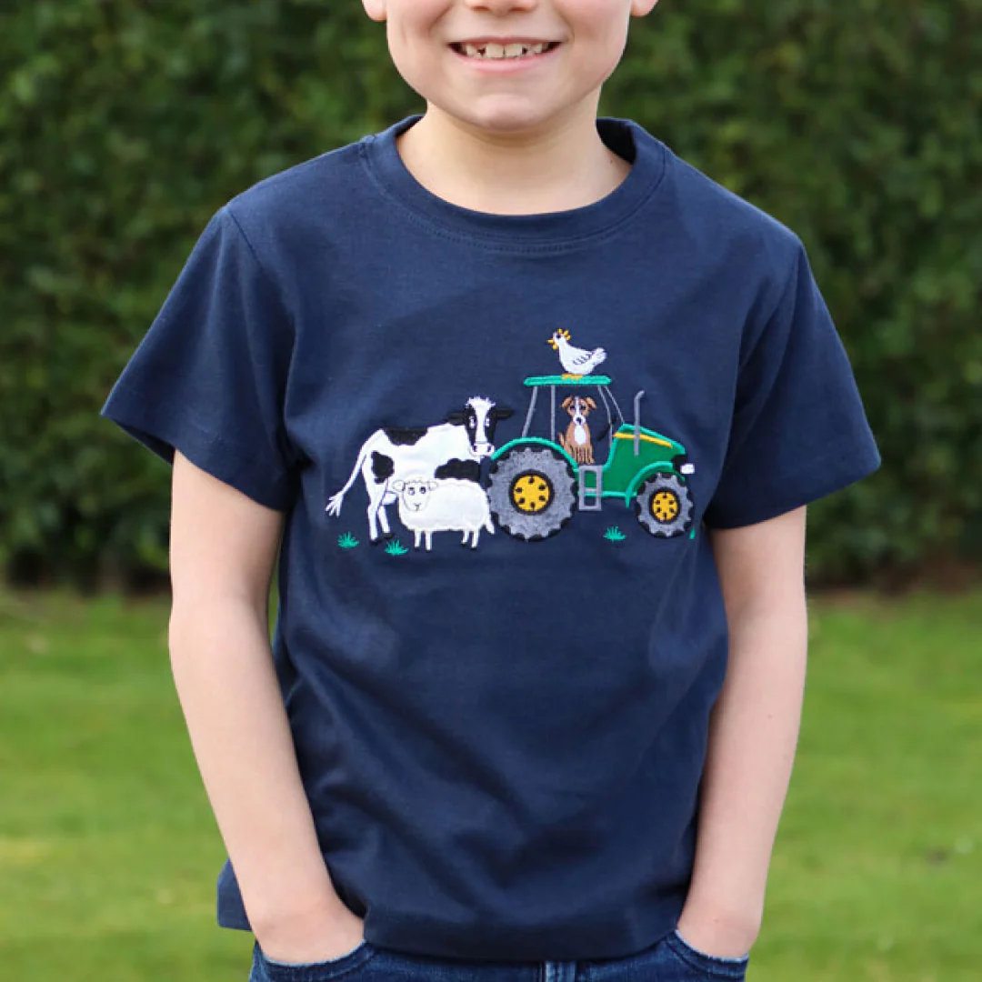 British Country Collection Farmyard Childrens T-Shirt
