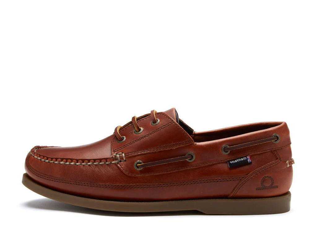 Chatham Rockwell II G2 Leather Wide Fit Boat Shoes - Image 2