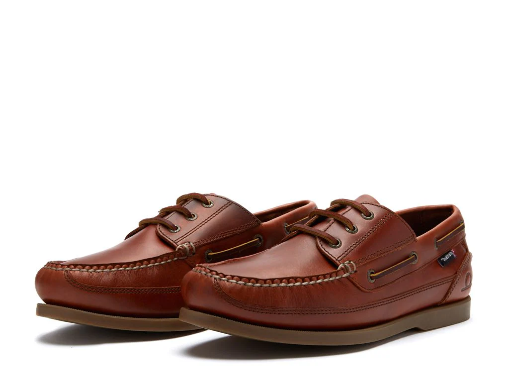 Chatham Rockwell II G2 Leather Wide Fit Boat Shoes - Image 3