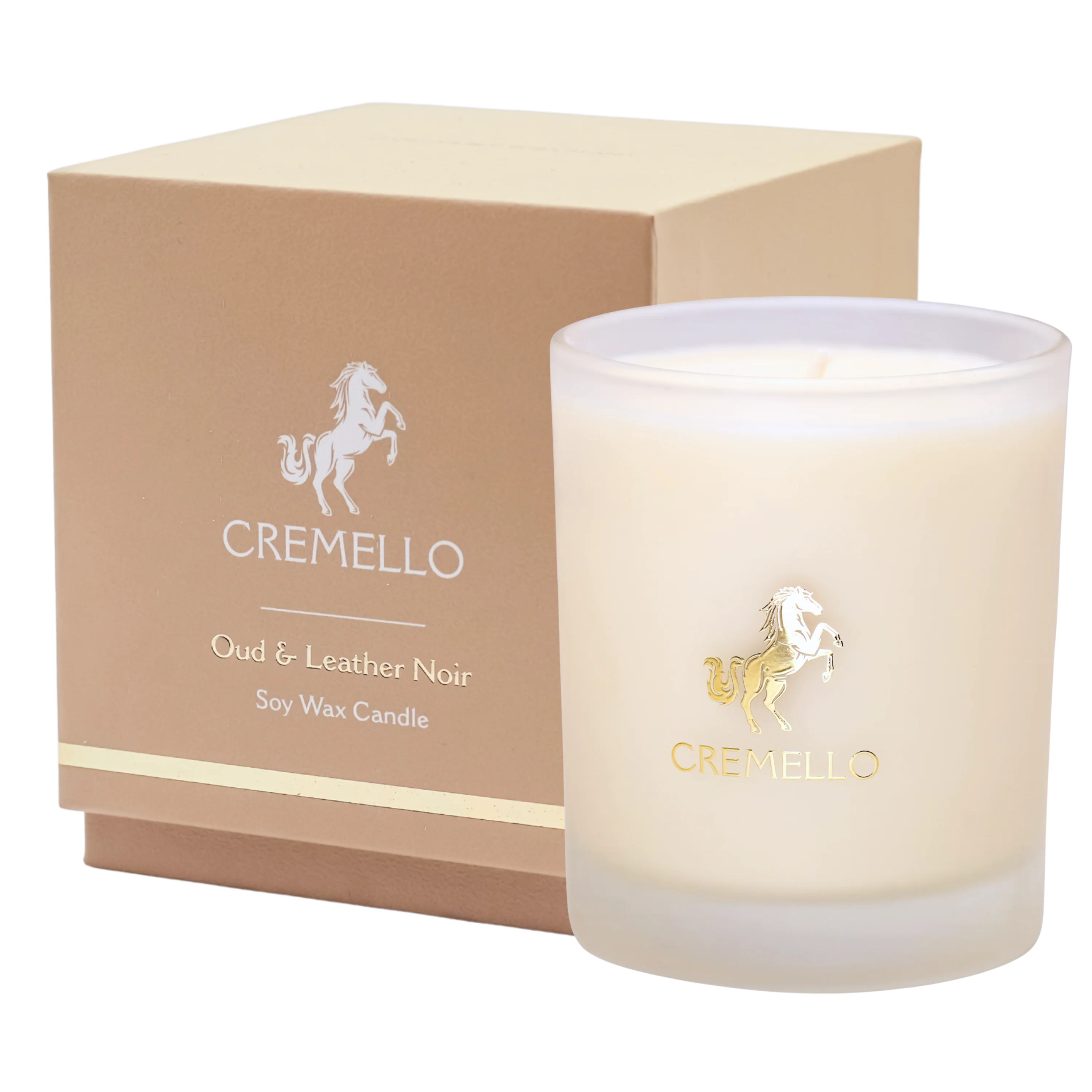Cremello Oud & Leather Noir Wax Candle