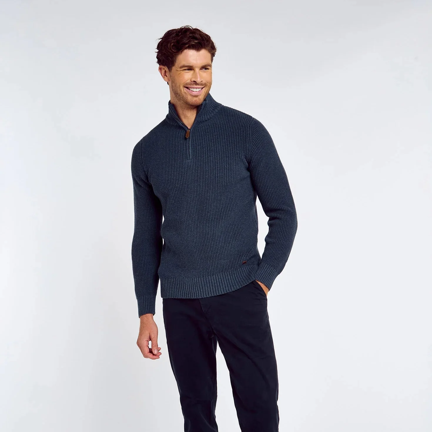 Dubarry of Ireland Portmarnock Men’s Fisherman Zip Neck - Image 2