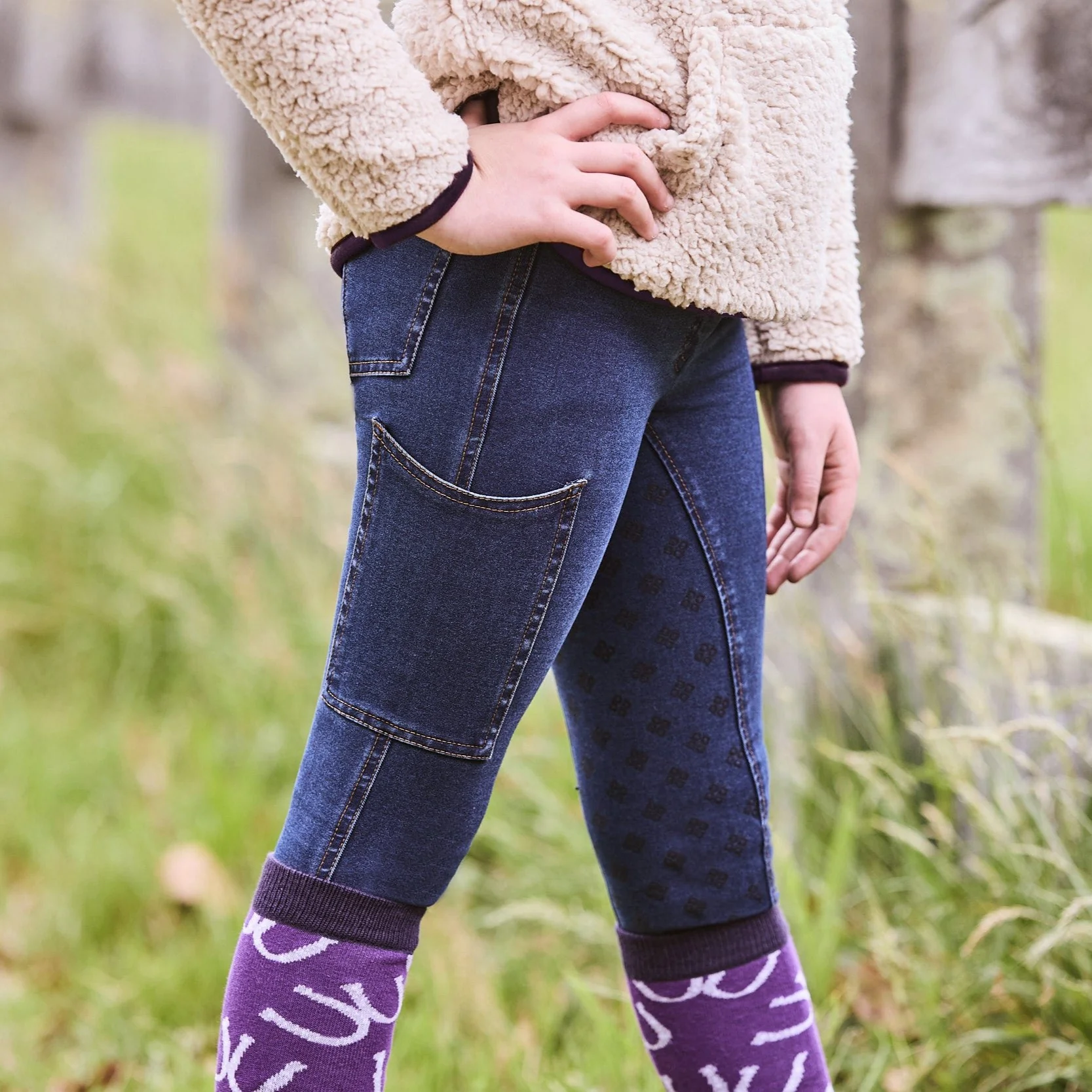 Dublin Kids Shona Denim Full Seat Breeches - Image 8