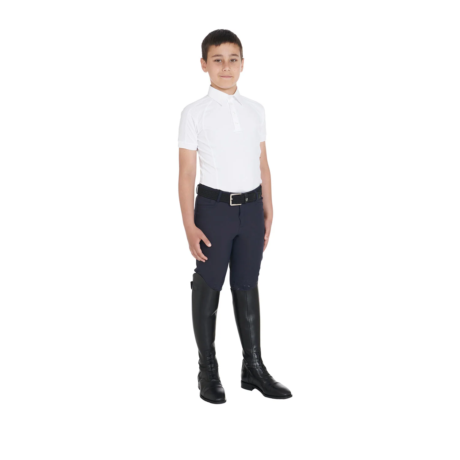 Equestro Boys' Slim Fit Competition Polo Shirt Four-Buttons - Image 6