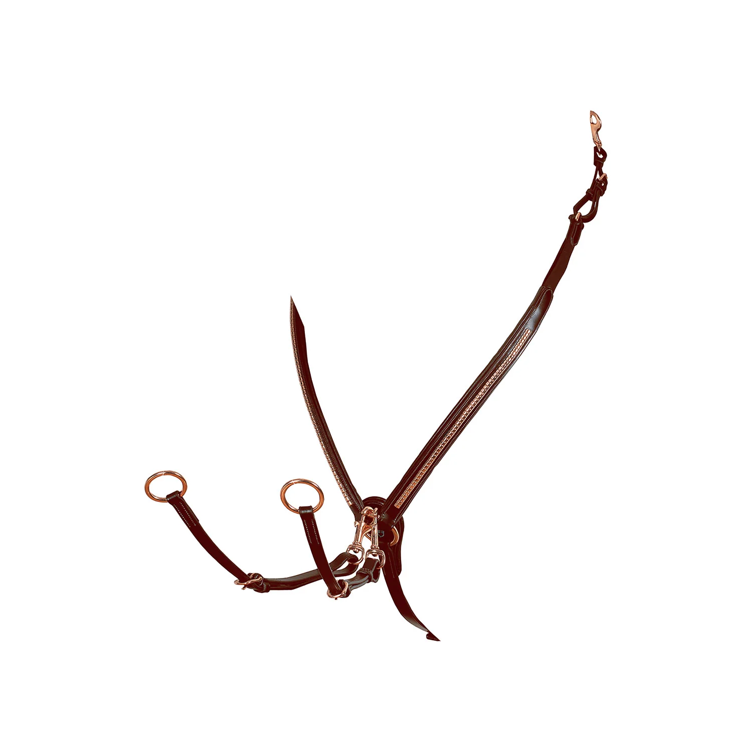 Equestro Breastplate With Clincher Rose Gold Leather Fork - Image 3