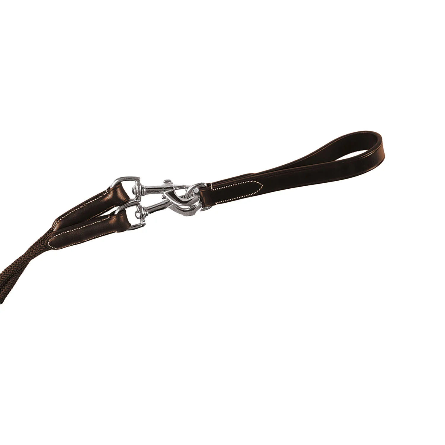 Equestro Double Leather And Nylon Draw Reins - Image 6