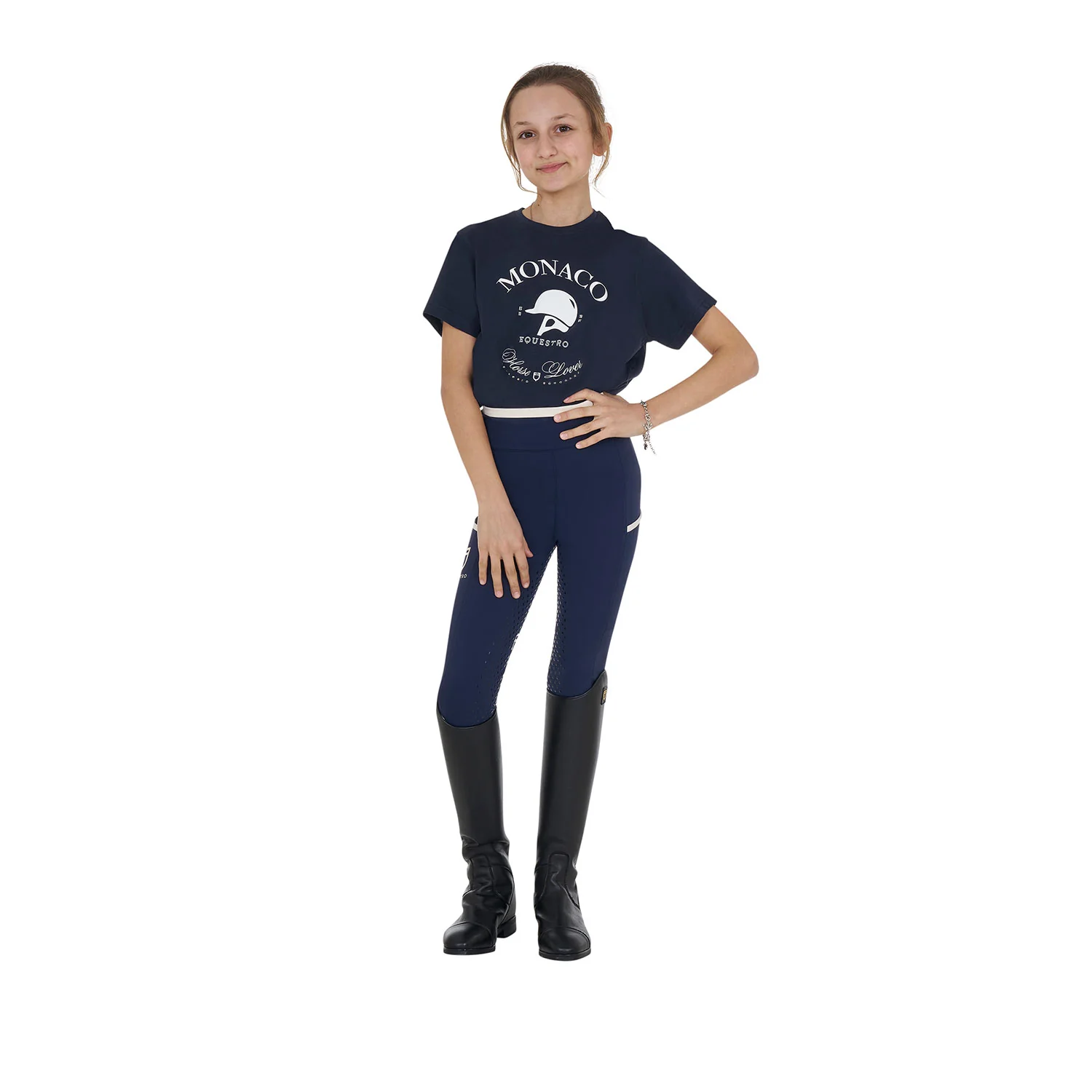 Equestro Girls' Monaco Cotton T-Shirt With Rhinestones - Image 11