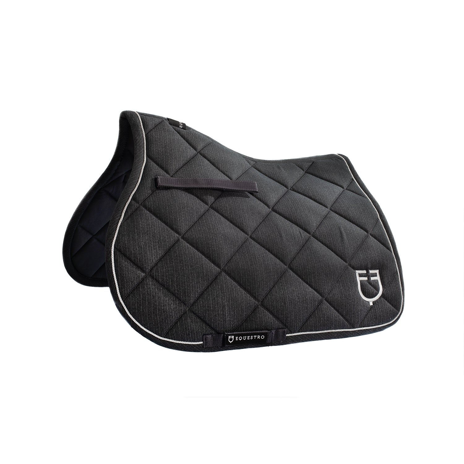 Equestro Jumping Saddle Pad In Cotton With Trimmings With Logo - Image 16
