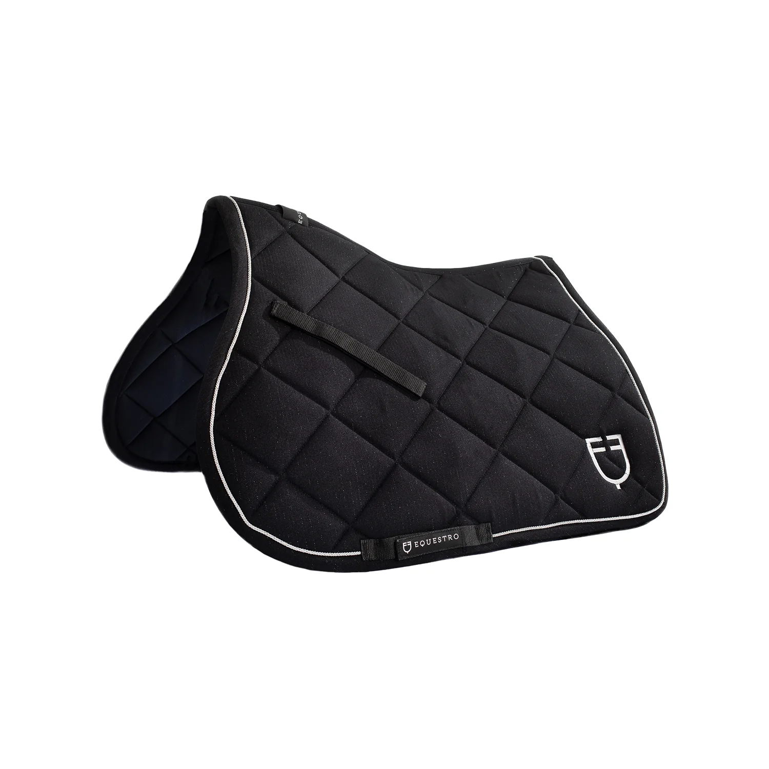 Equestro Jumping Saddle Pad In Cotton With Trimmings With Logo - Image 6