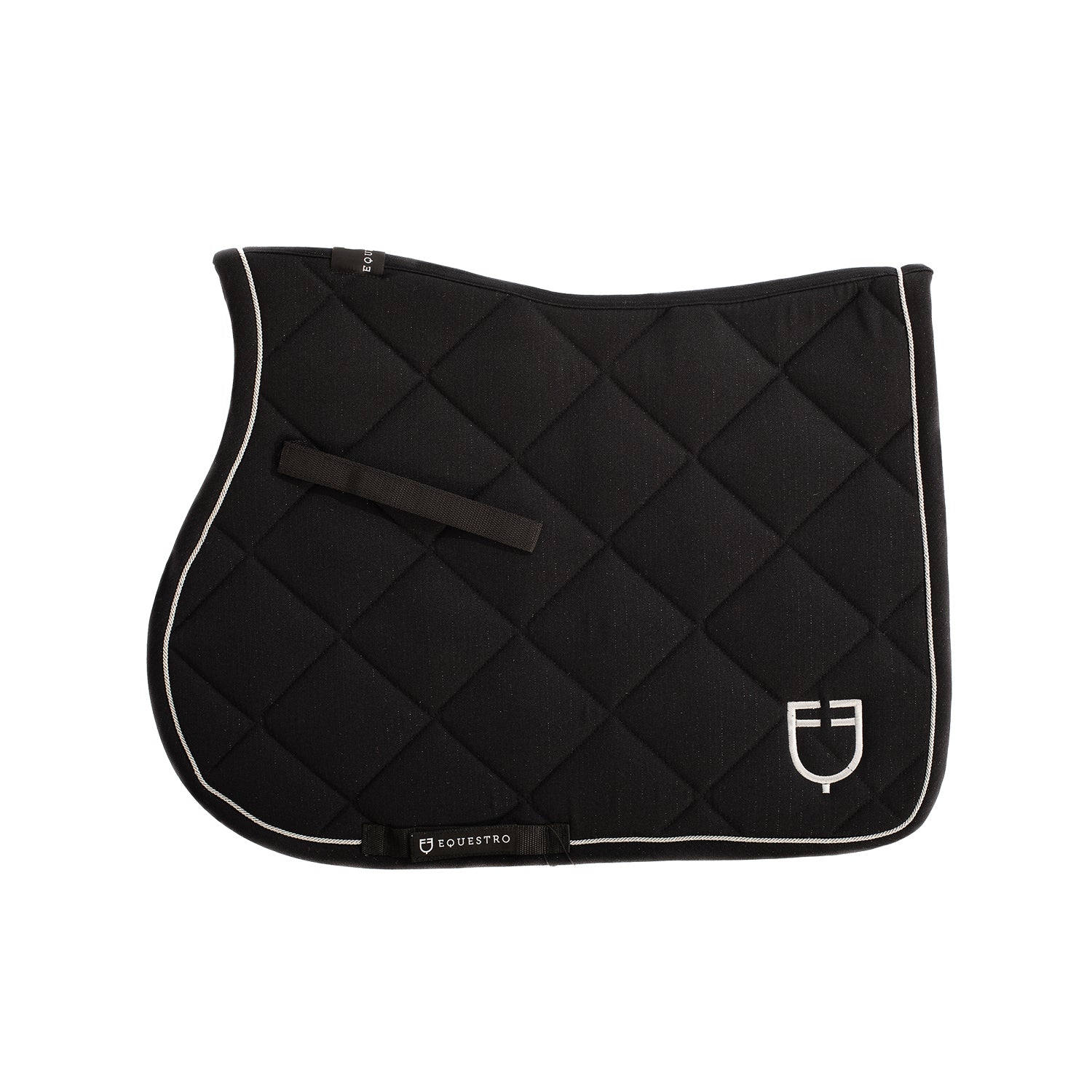 Equestro Jumping Saddle Pad In Cotton With Trimmings With Logo - Image 7
