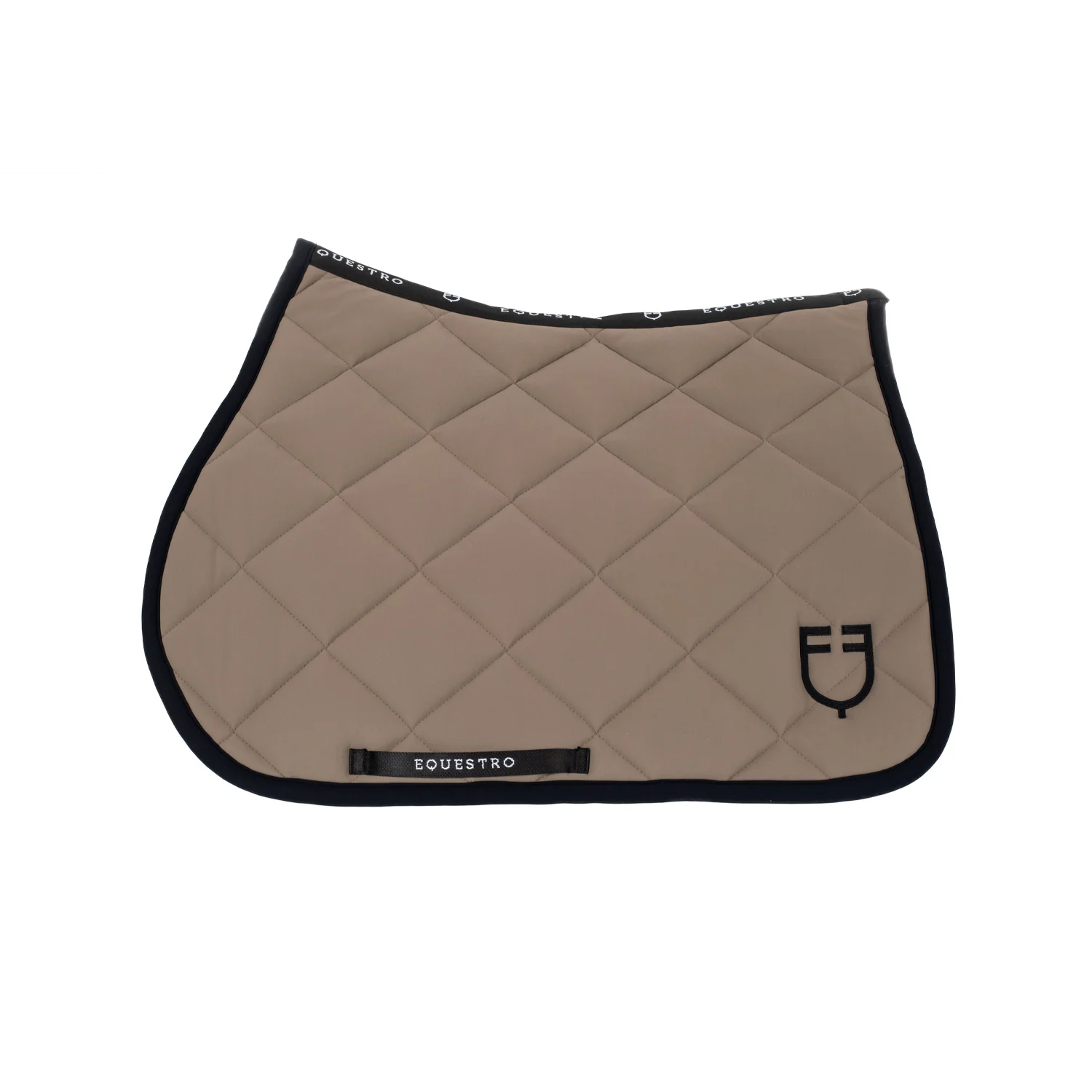 Equestro Jumping Saddle Pad With Embroidered Logo Black Line Edition - Image 37