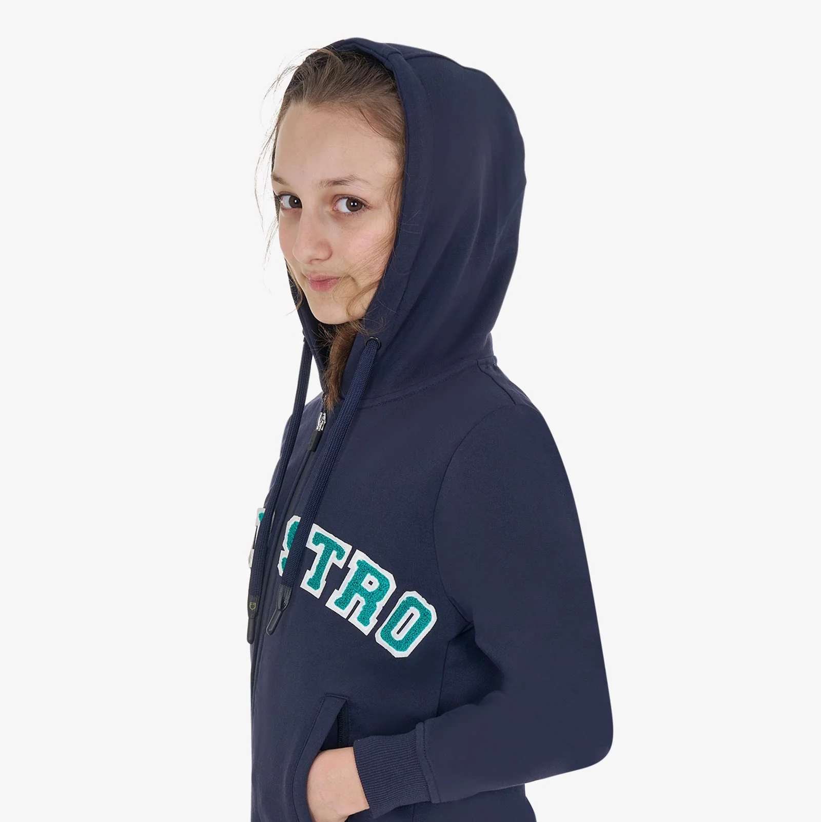 Equestro Kids' Hoodie With Zip And Sponge Lettering - Image 26