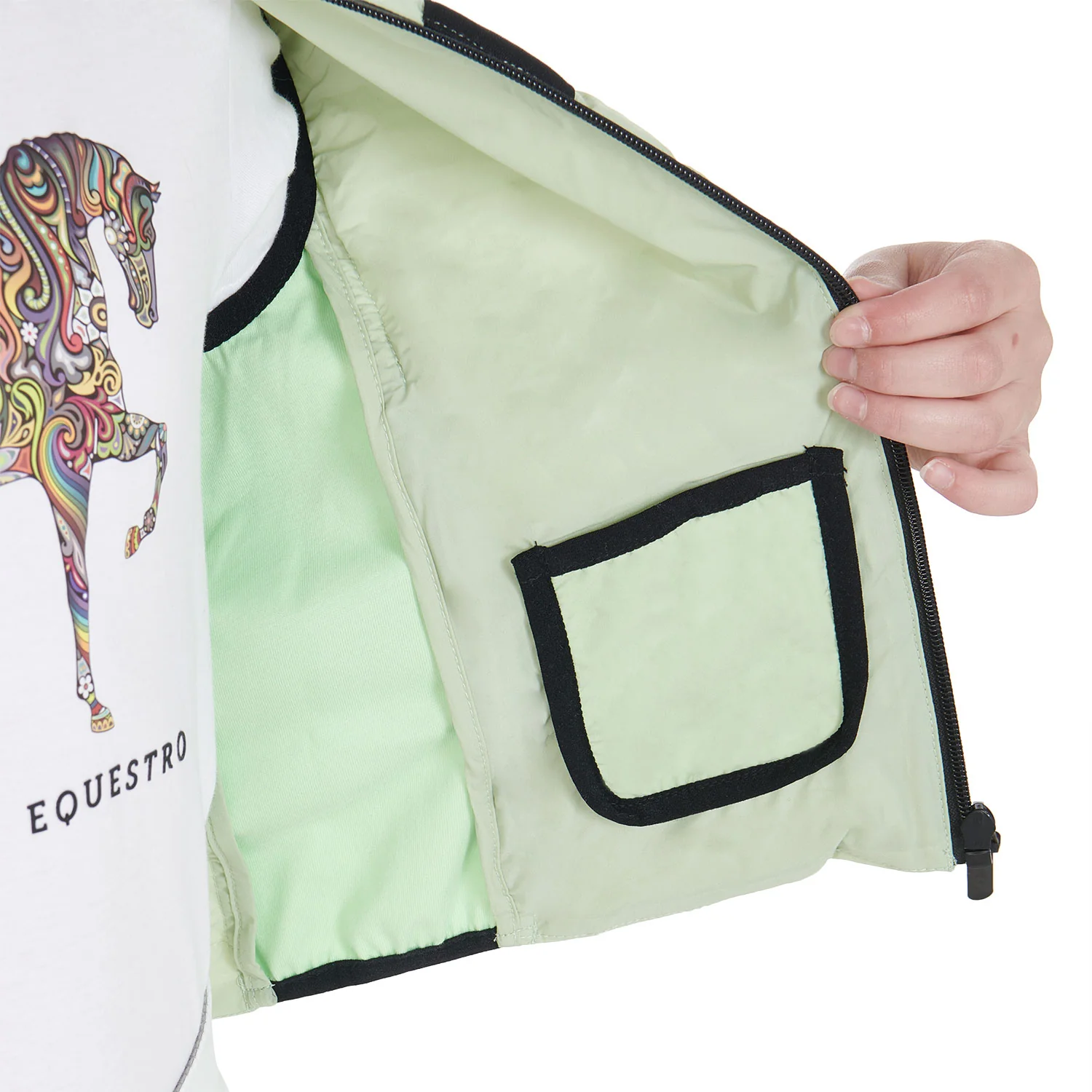 Equestro Kids' Vest In Technical Fabric - Image 16