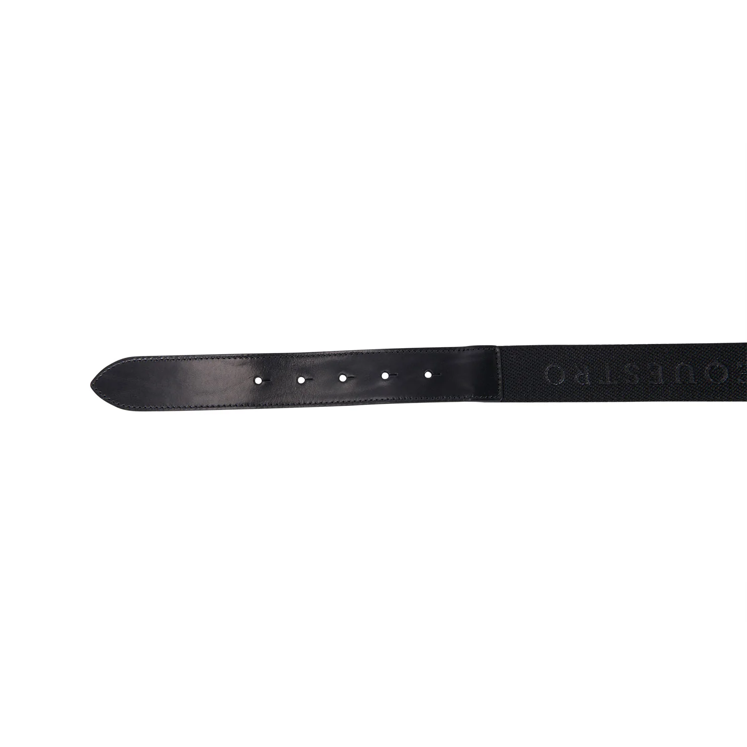 Equestro Leather Belt With Elastic And Lettering - Image 3