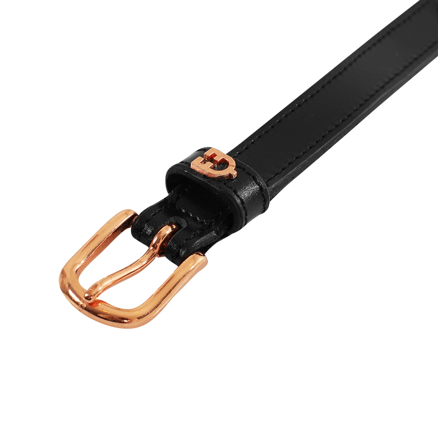 Equestro Leather Belt With Rose Gold Clincher - Image 2