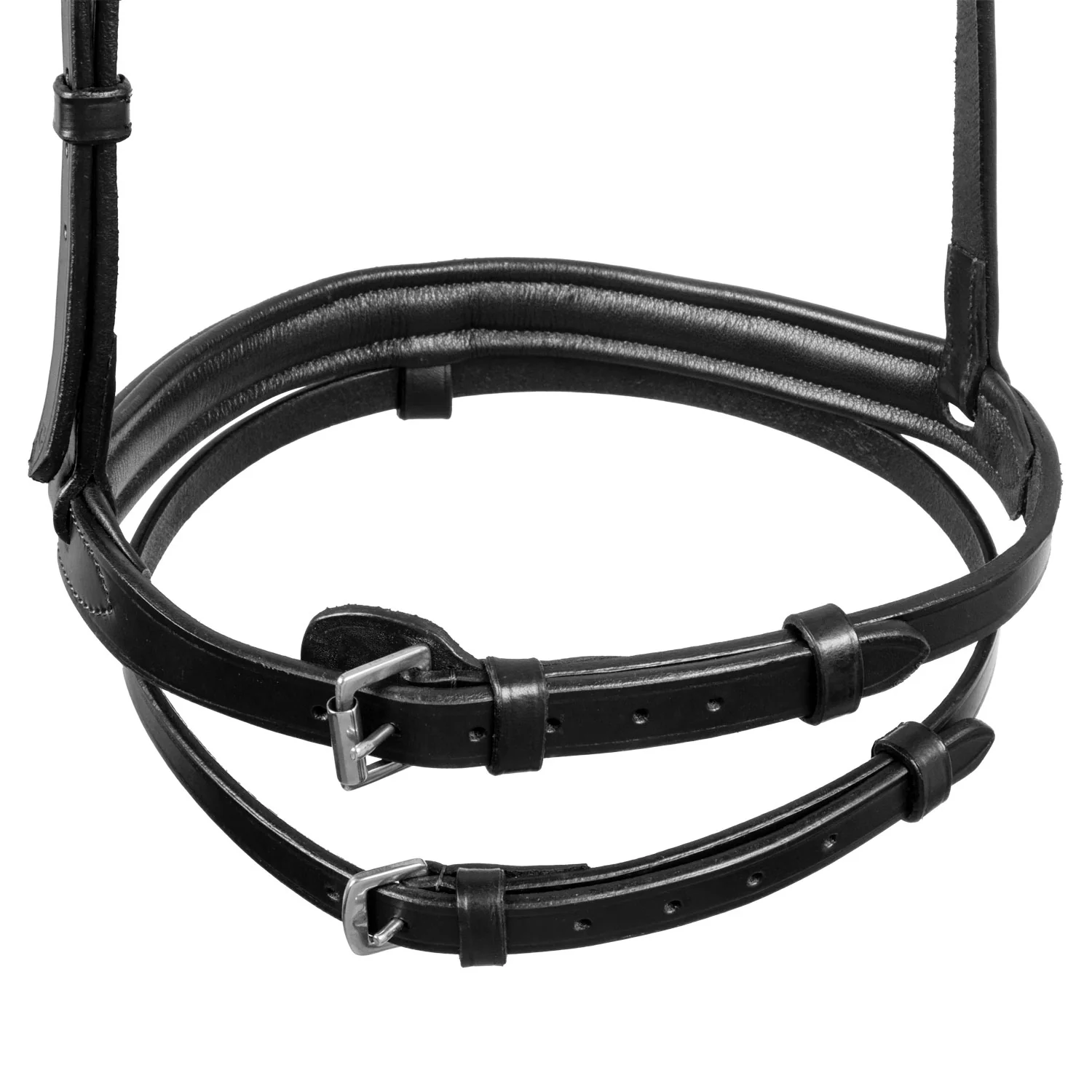 Equestro Leather Flash Noseband Bridle - Image 3