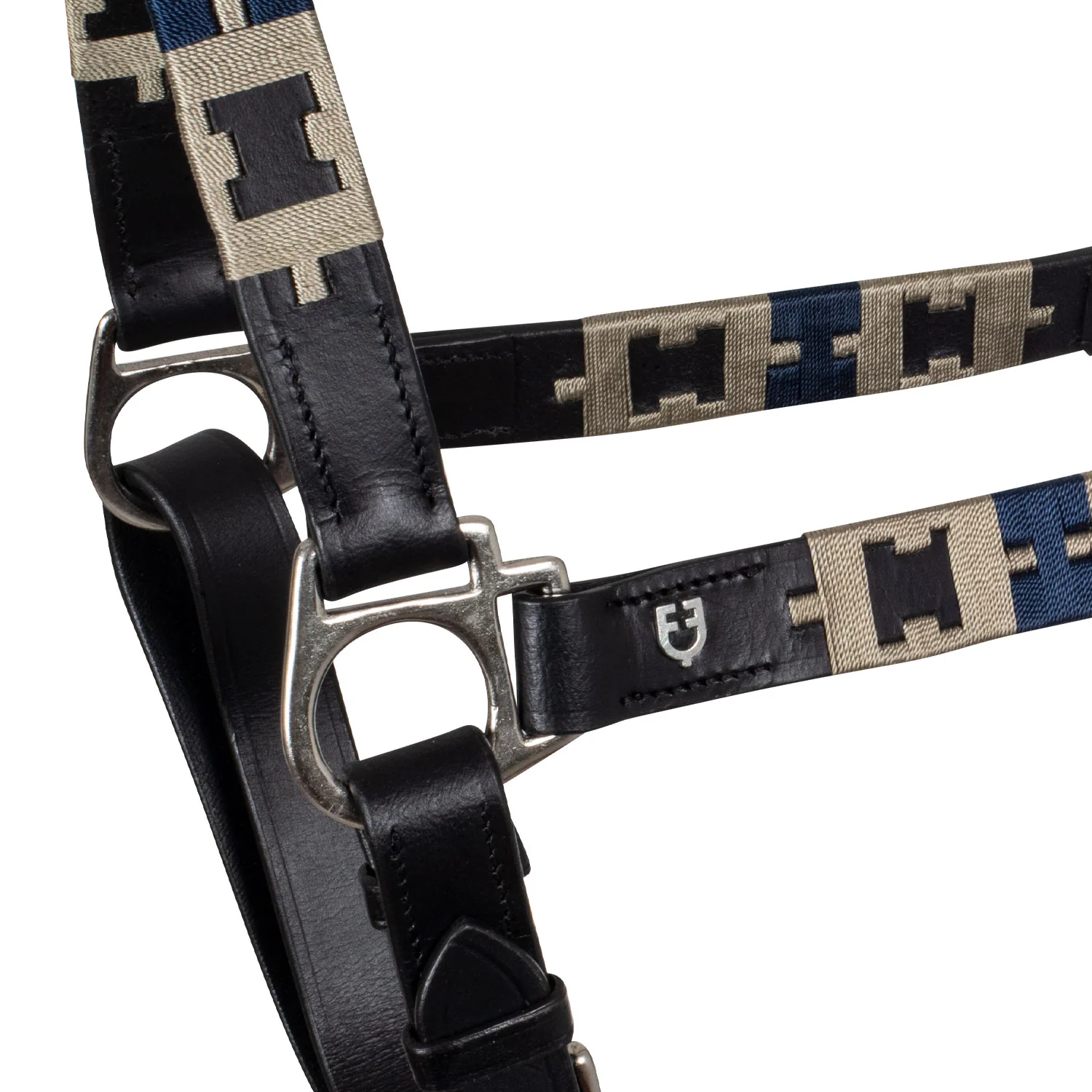 Equestro Leather Halter With Geometric Pattern - Image 2