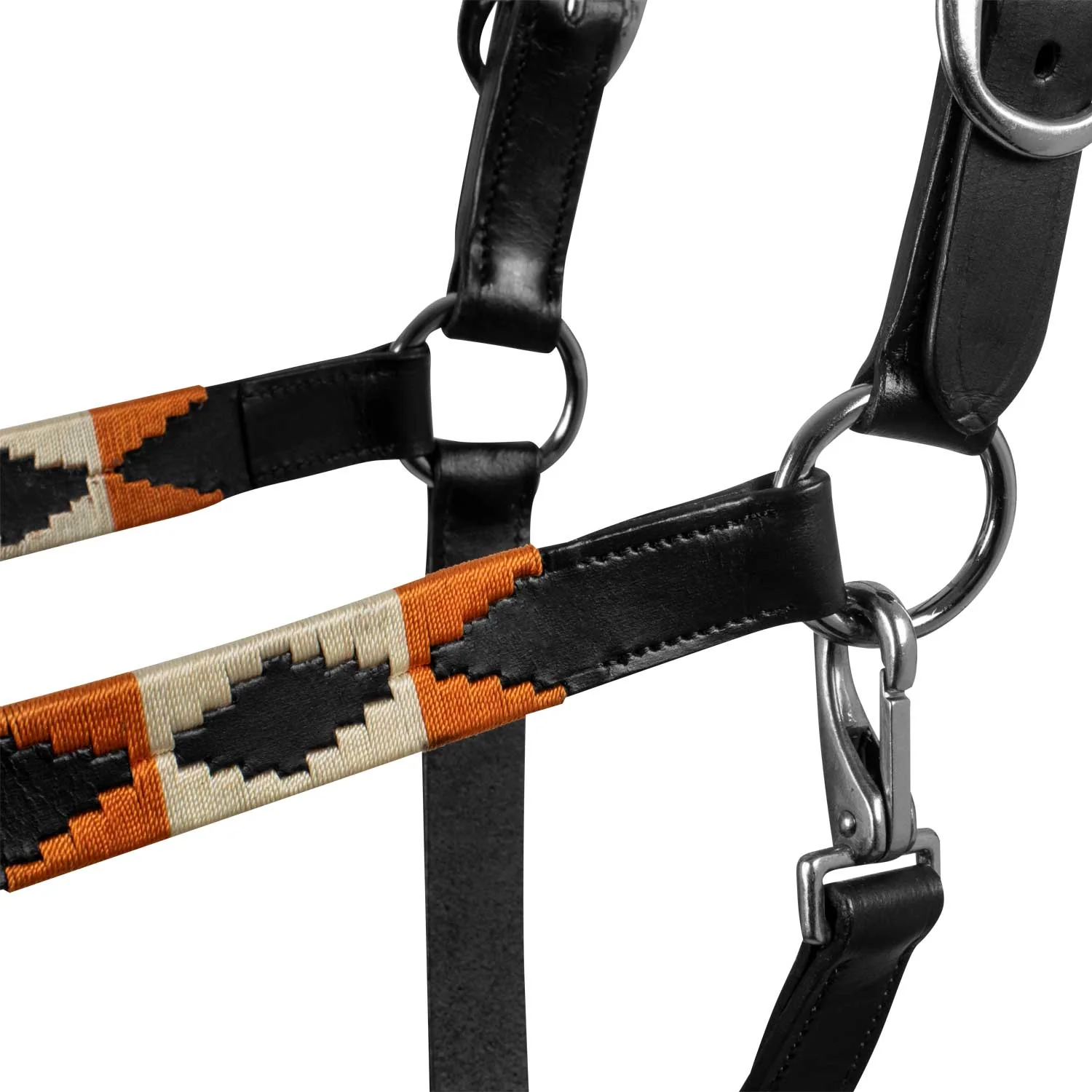 Equestro Leather Halter With Navajo Decorations - Image 4