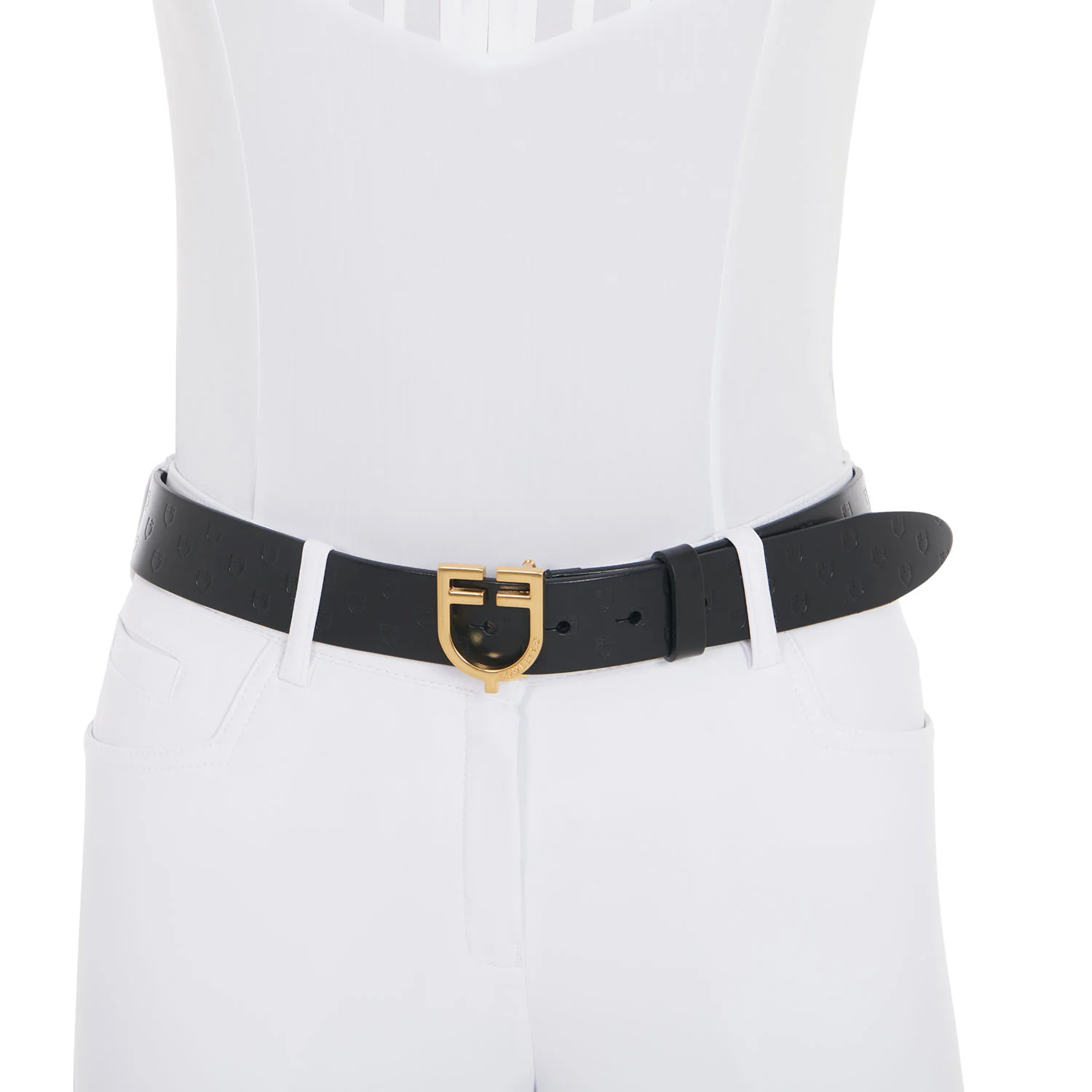Equestro Leather Logo Belt With Logoed Buckle - Image 4