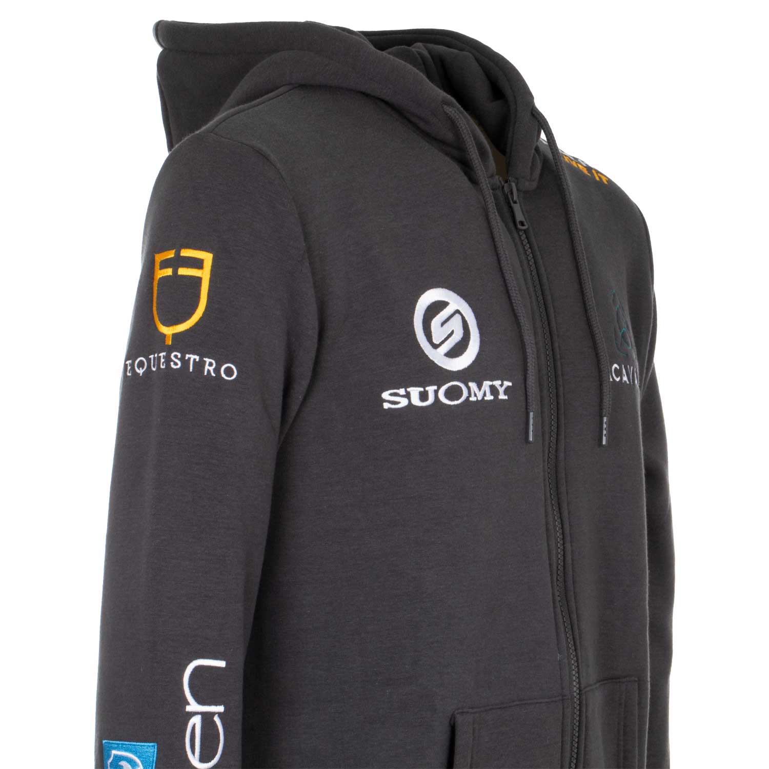 Equestro Men's Hoddie With Multilogo Patches - Image 5