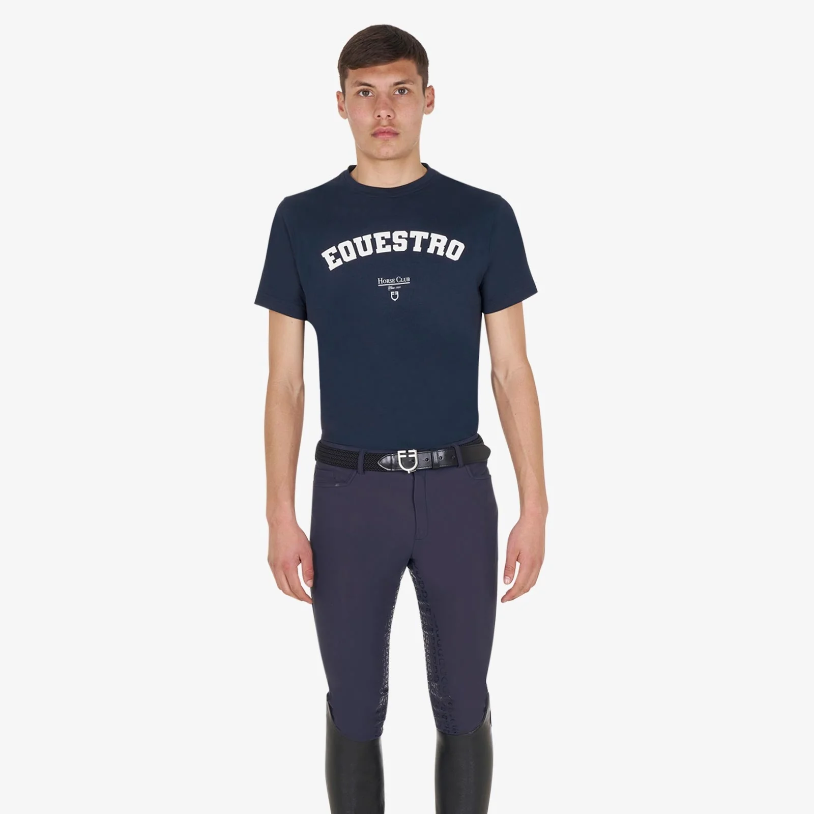 Equestro Men's Horse Club Cotton T-Shirt - Image 13
