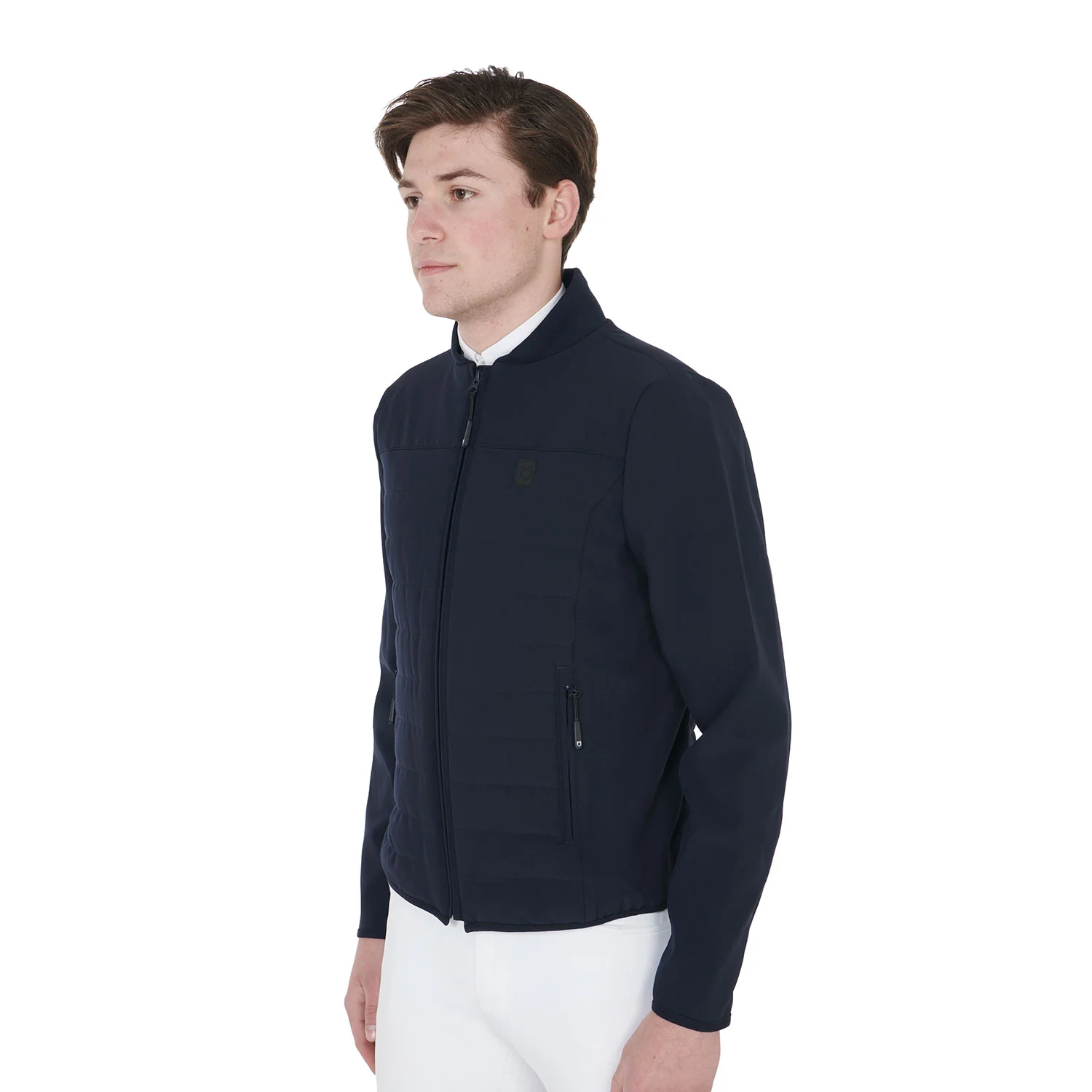 Equestro Men's Jacket In Perforated Technical Fabric - Image 3