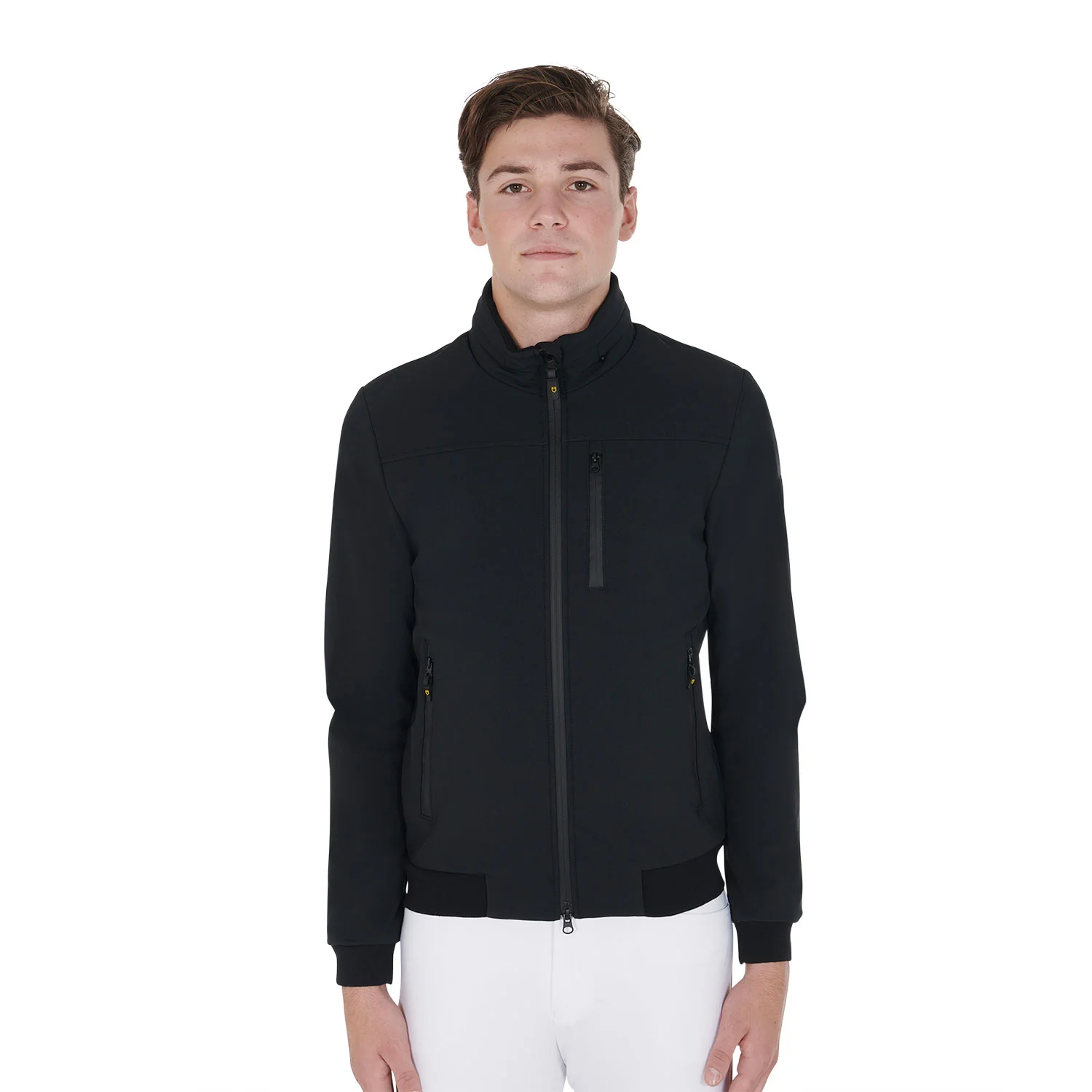 Equestro Men's Jacket In Technical Fabric With Pull-Out Hood