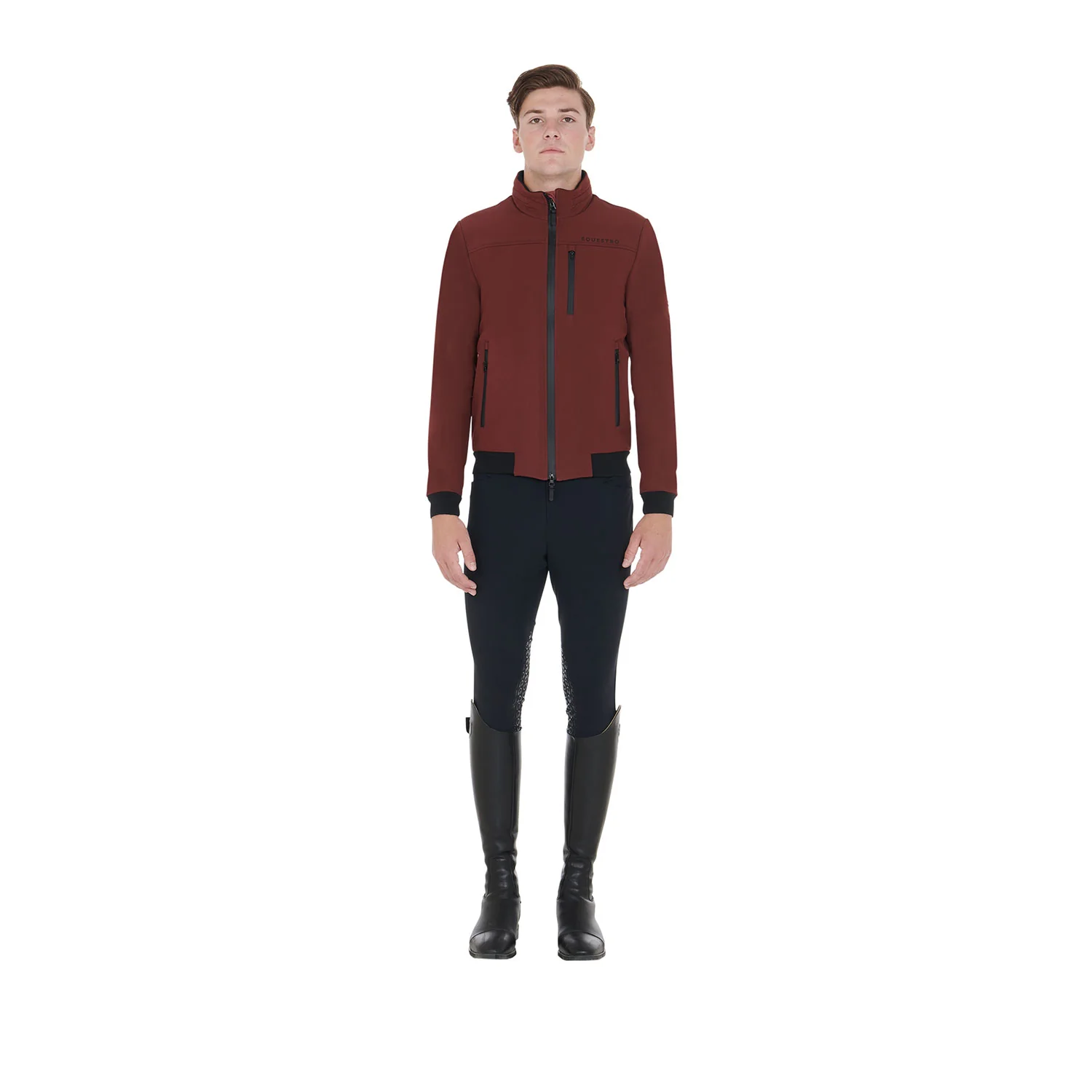 Equestro Men's Jacket In Technical Fabric With Pull-Out Hood - Image 9