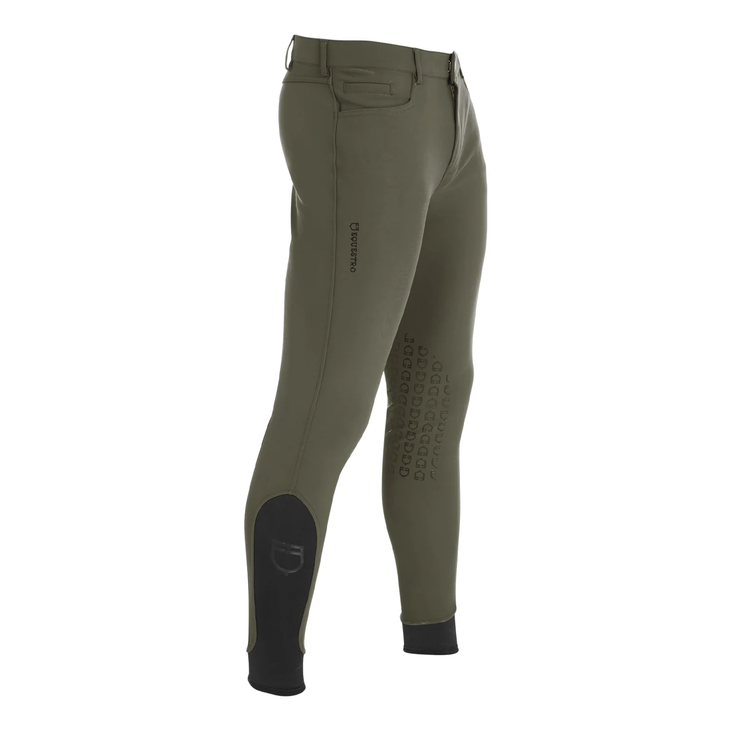 Equestro Men's Slim Fit Grip Breeches With Logo - Image 51