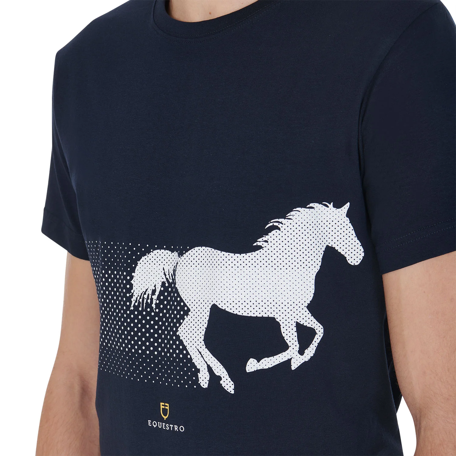 Equestro Men's Slim Fit T-Shirt With Race Horse - Image 13