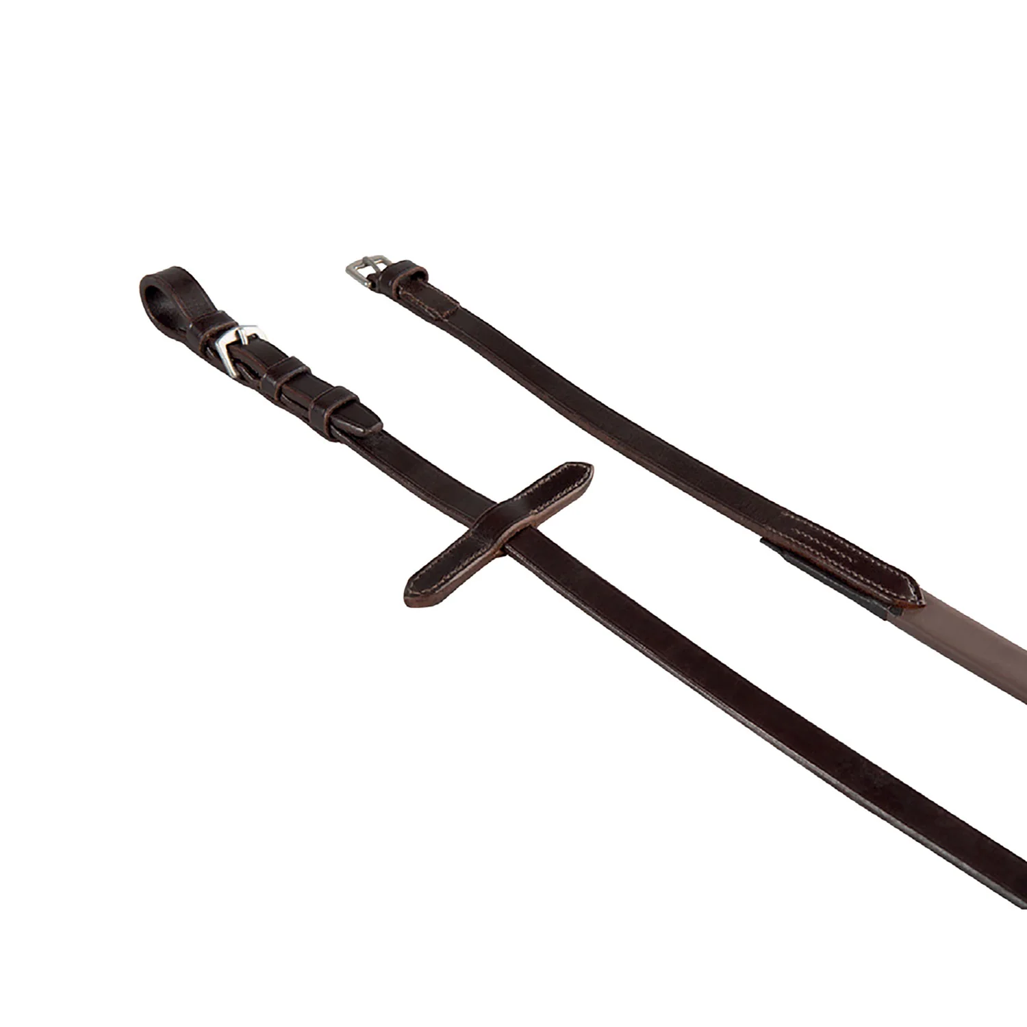 Equestro Reins In Leather And Smooth Rubber - Image 6