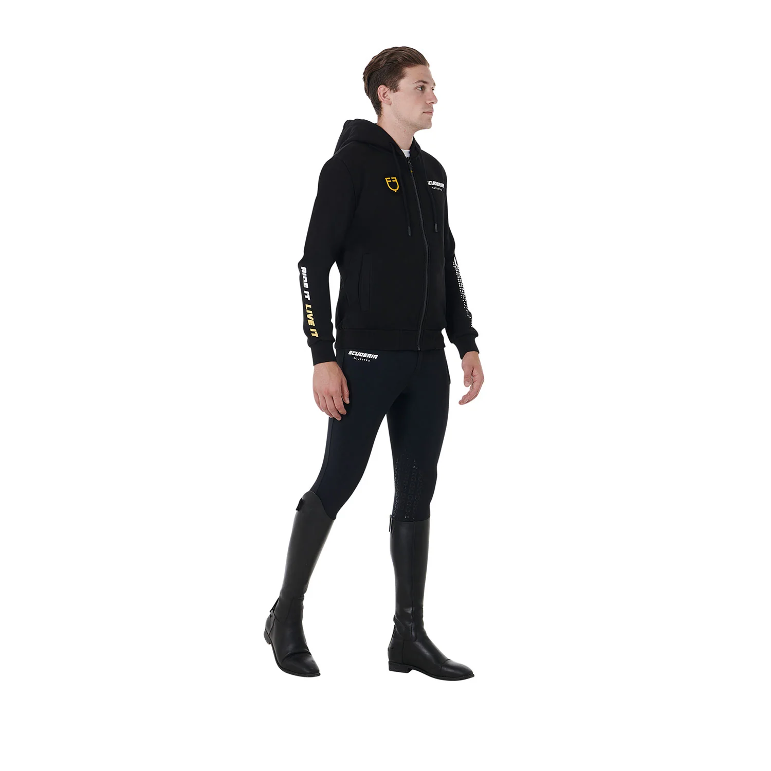 Equestro Scuderia Equestro Men's Hooded Sweatshirt Fleece - Image 6
