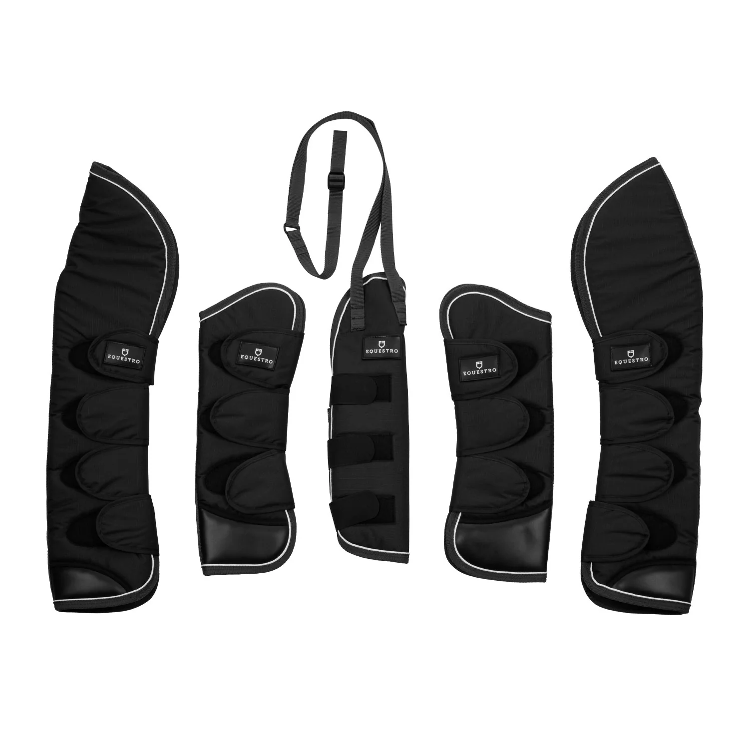 Equestro Travelling Boots Set And Tail Guard With Rubber Patch