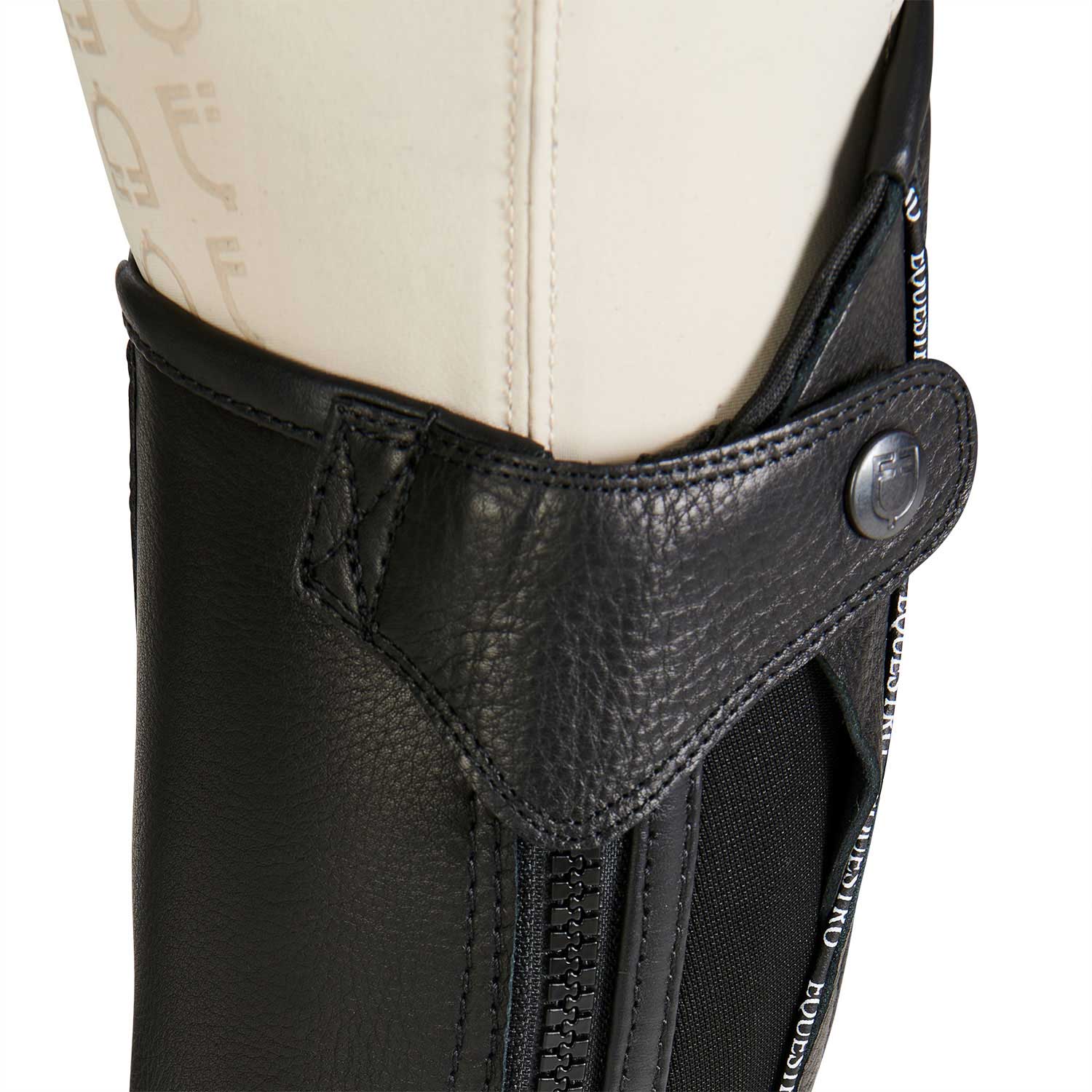 Equestro Unisex Leather Gaiters With Contrasting Profile - Image 6