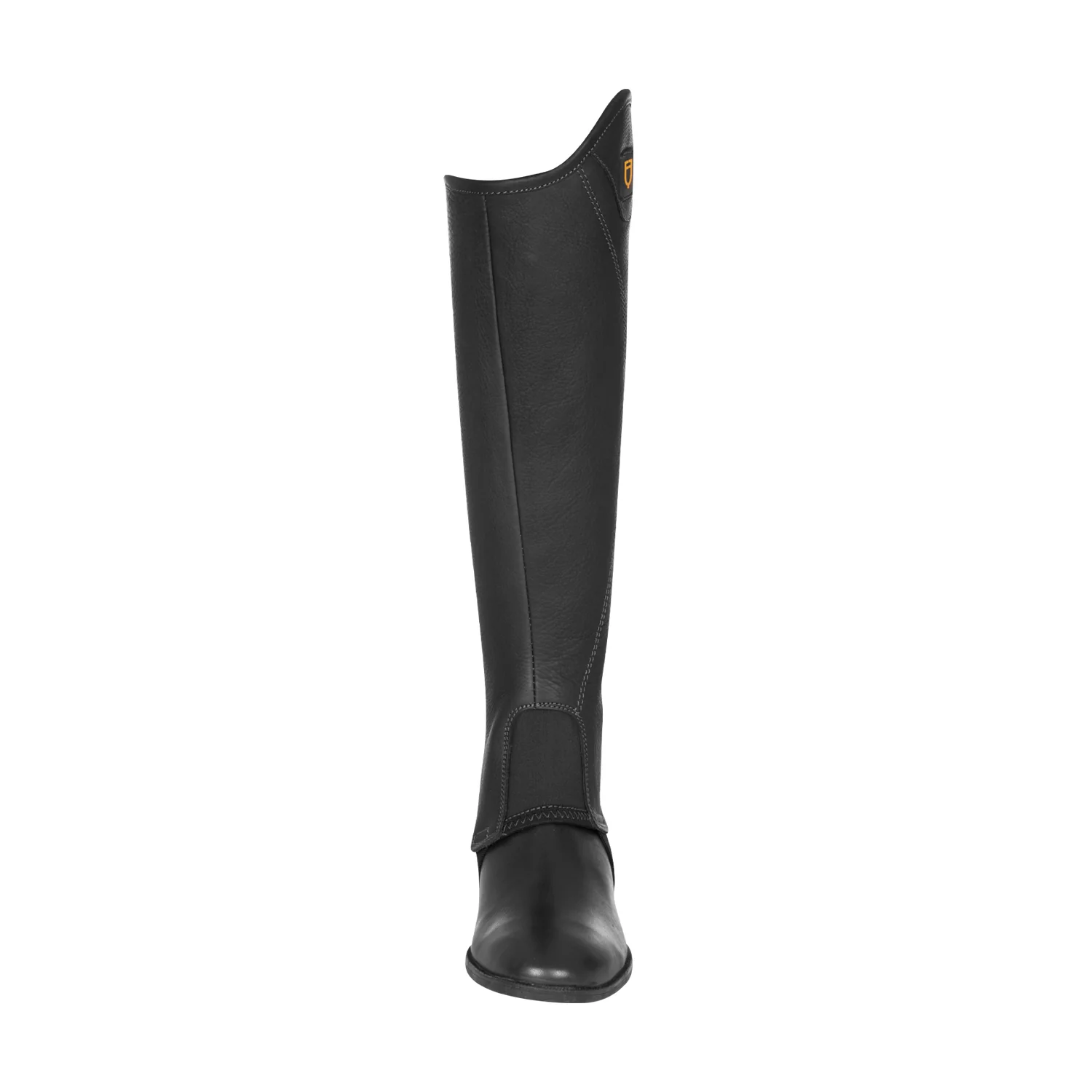 Equestro Unisex Short Leather Gaiters With Side Zip - Image 2