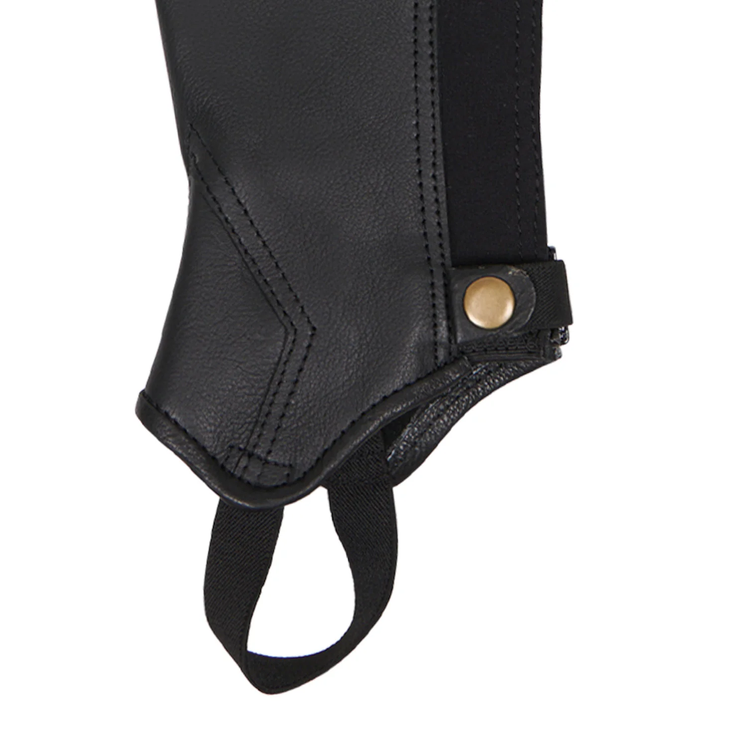 Equestro Unisex Soft Leather Gaiters With Rear Zip - Image 2