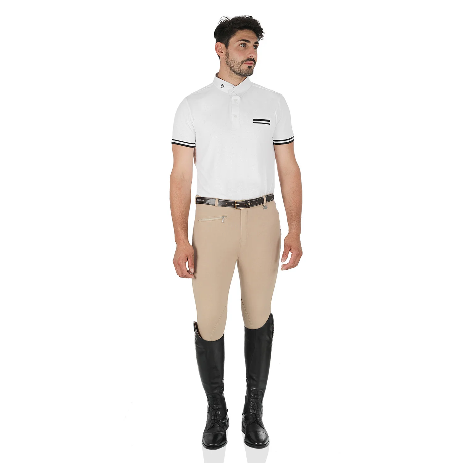 Equestro Urano Model Man Breeches In Stretch Cotton - Image 4
