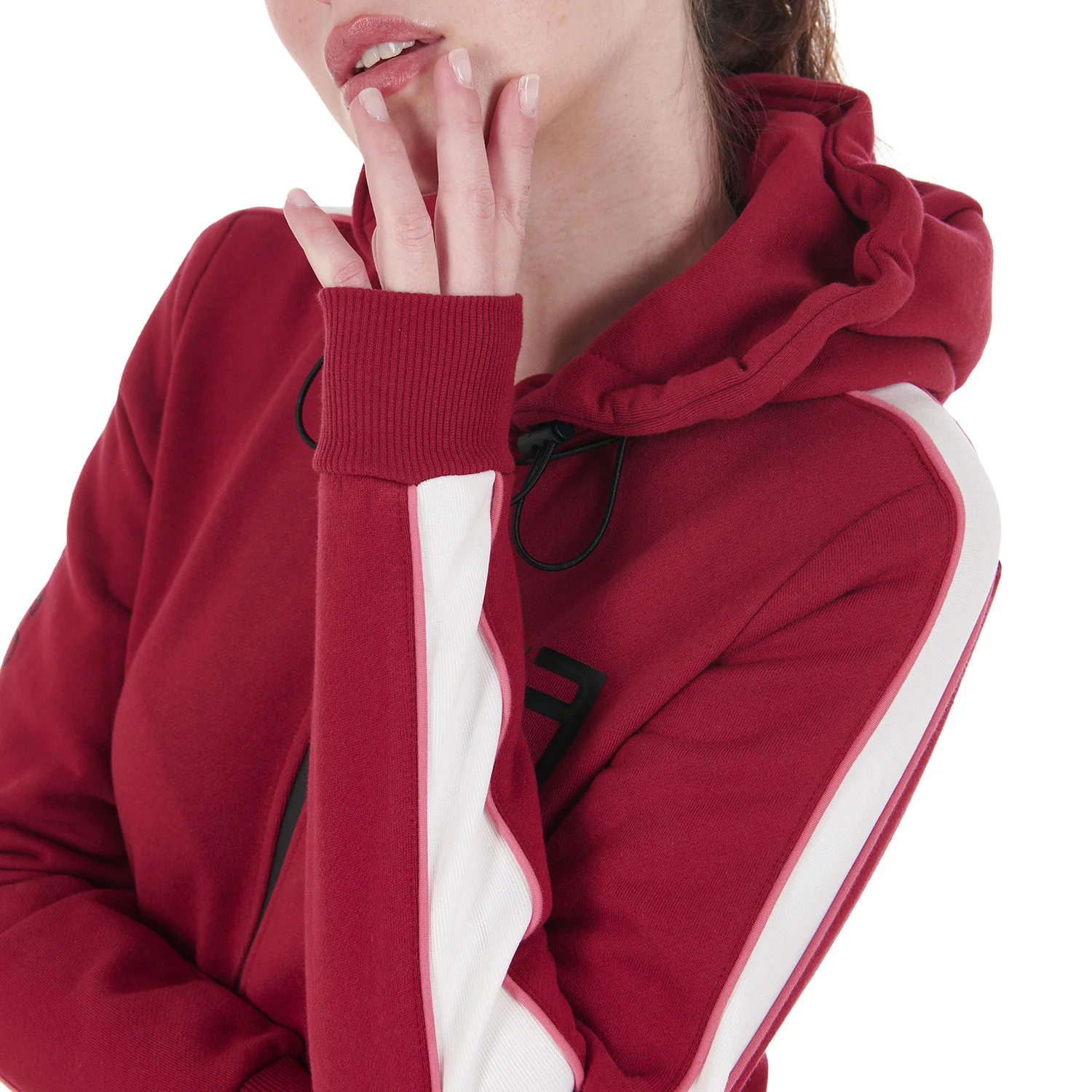 Equestro Women's Hooded Sweatshirt With Front Zip - Image 4
