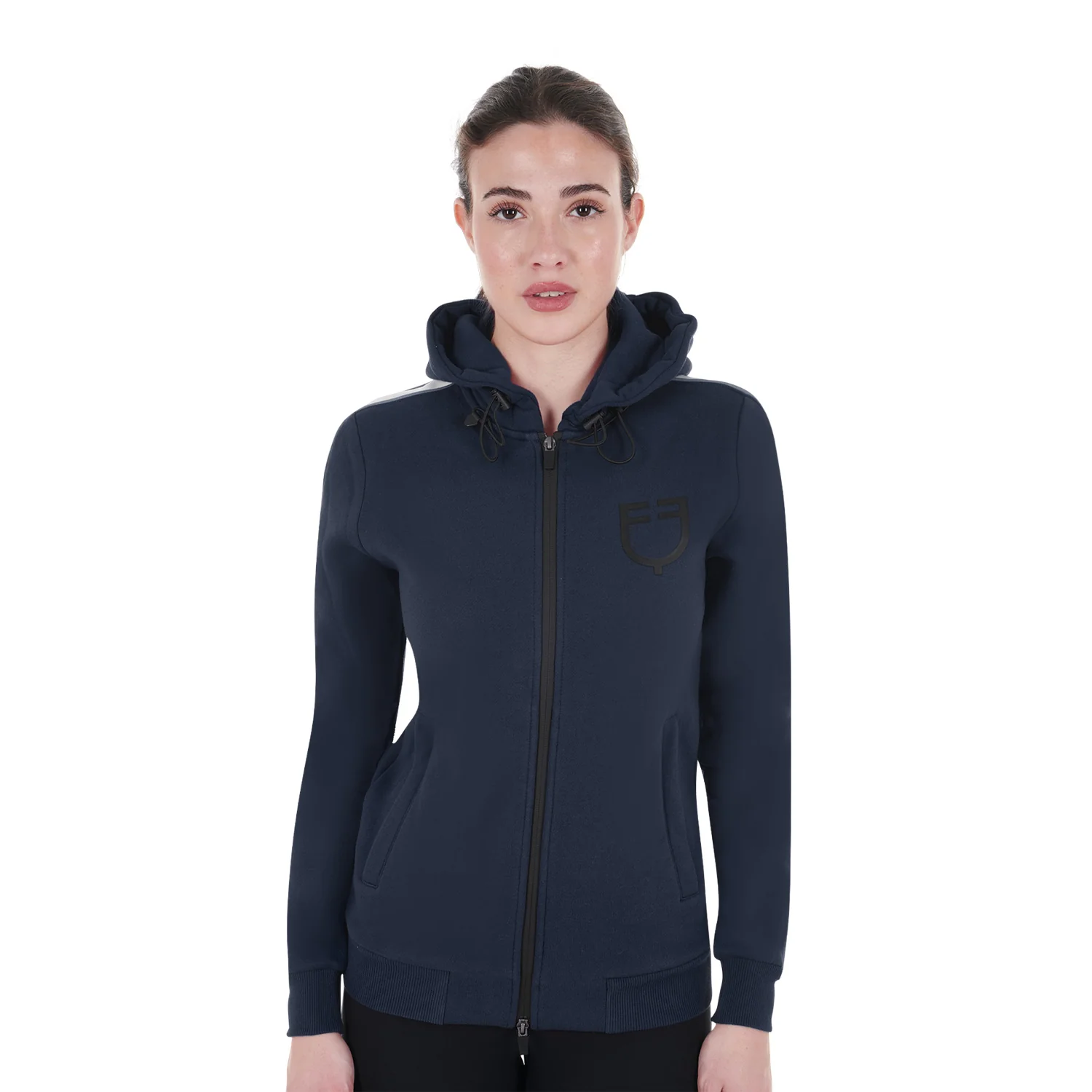 Equestro Women's Hooded Sweatshirt With Front Zip - Image 8