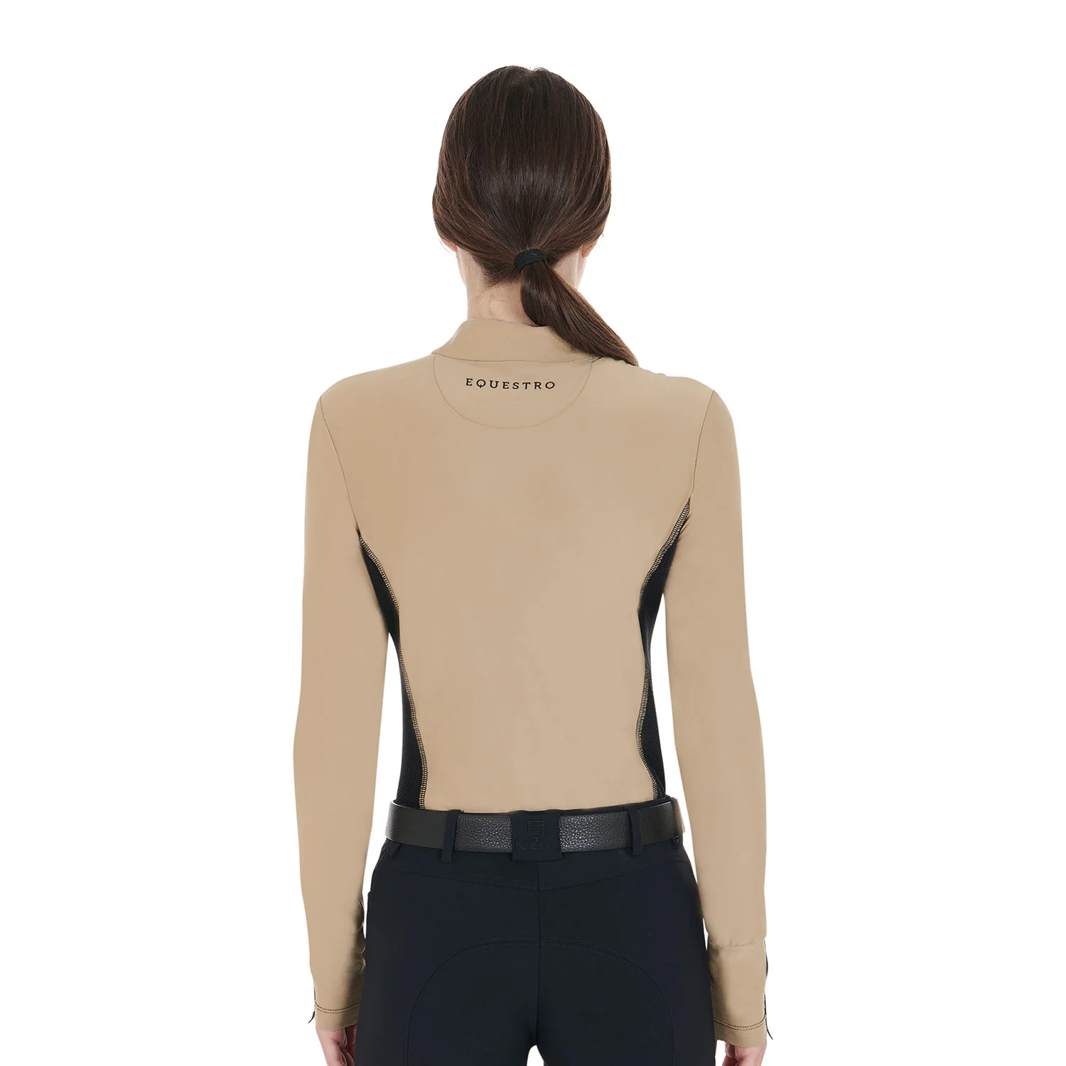 Equestro Women's Long-Sleeved Training Technical Polo Shirt - Image 44