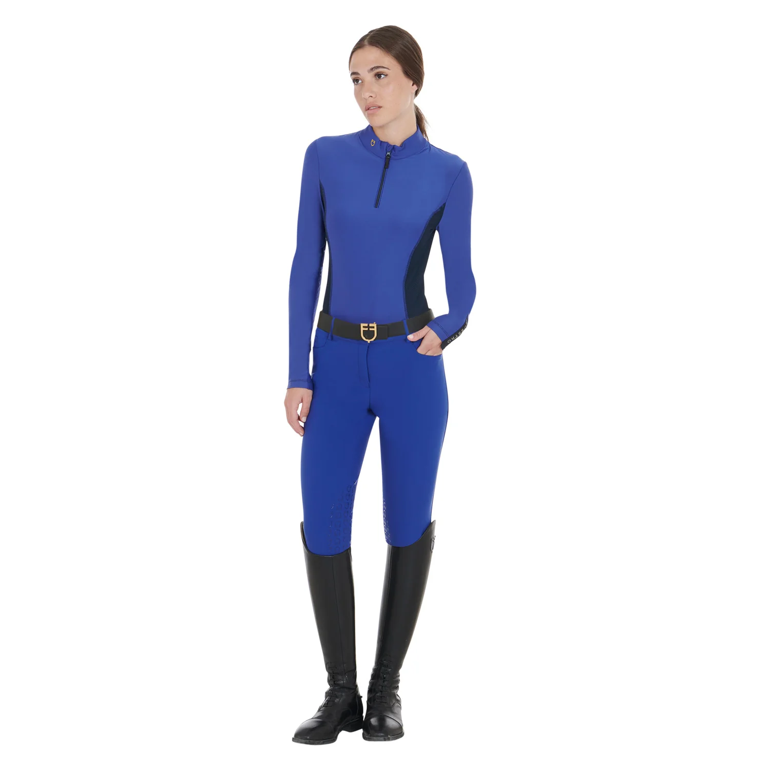 Equestro Women's Long-Sleeved Training Technical Polo Shirt - Image 58