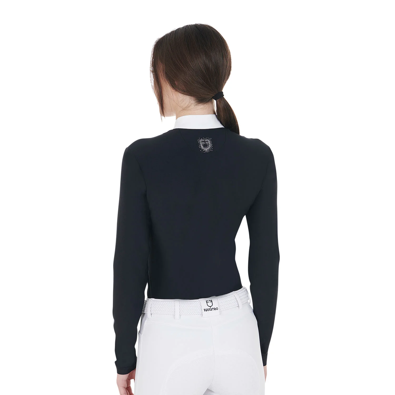 Equestro Women's Slim Fit Competition Polo Shirt Rhinestones - Image 8
