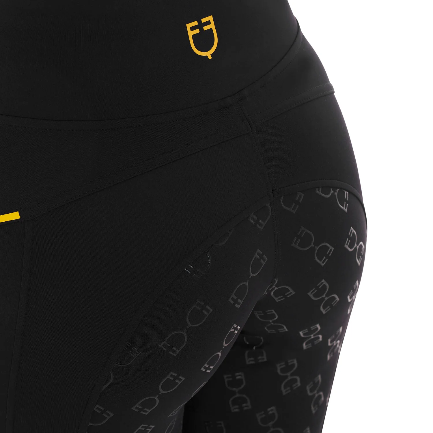 Equestro Women's Slim Fit Leggings with Micro Mesh Inserts - Image 6