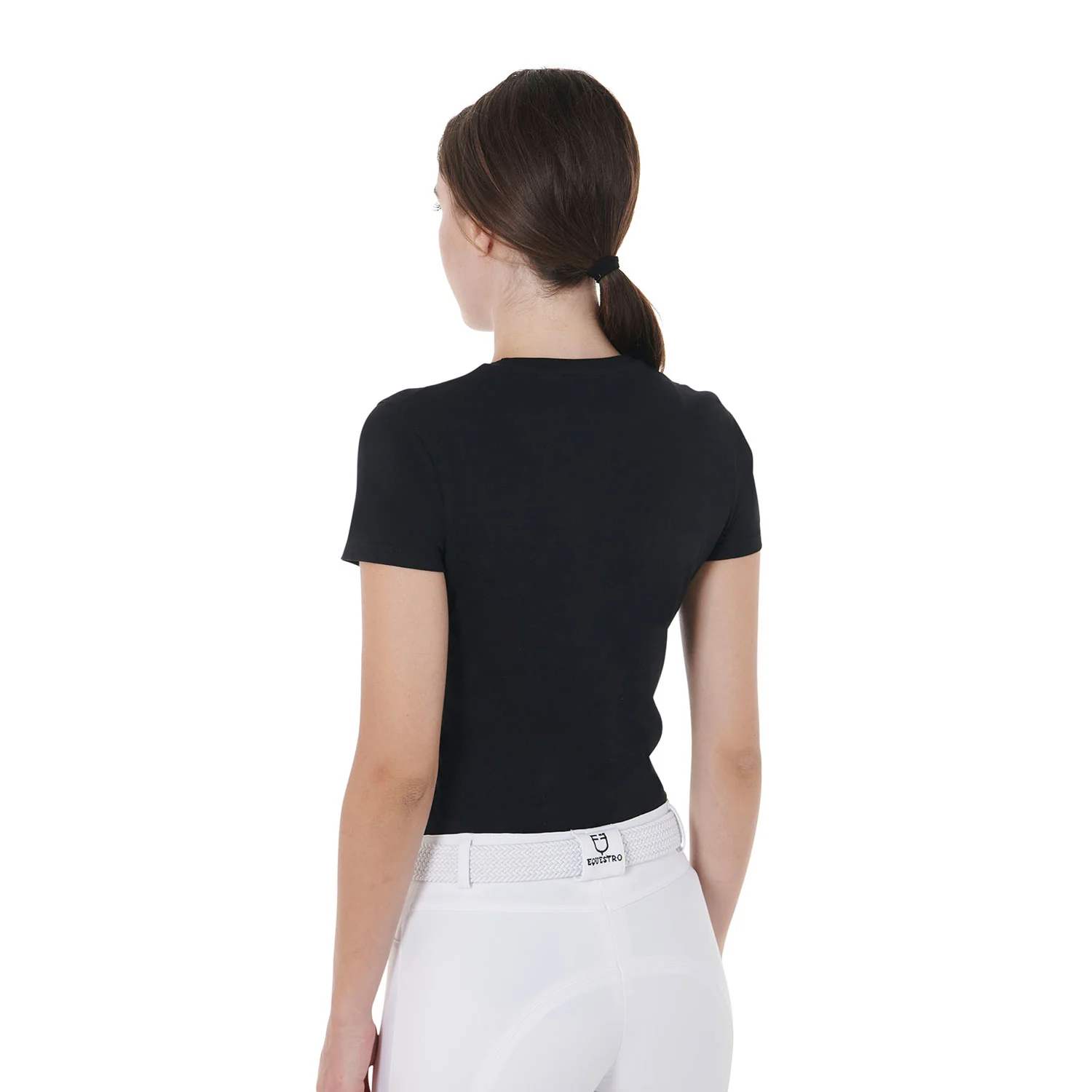 Equestro Women's Slim Fit T-Shirt With Abstract Horse Print - Image 2