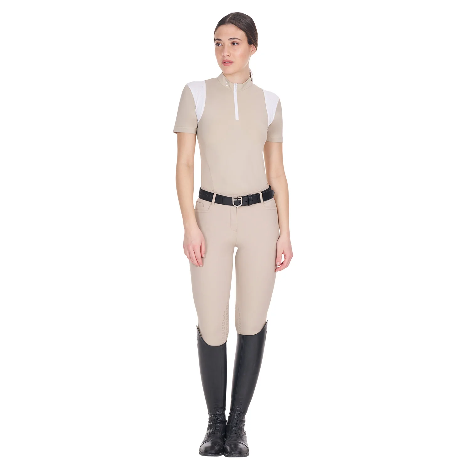 Equestro Women's Slim Fit Training Polo Shirt with Mesh Inserts - Image 29