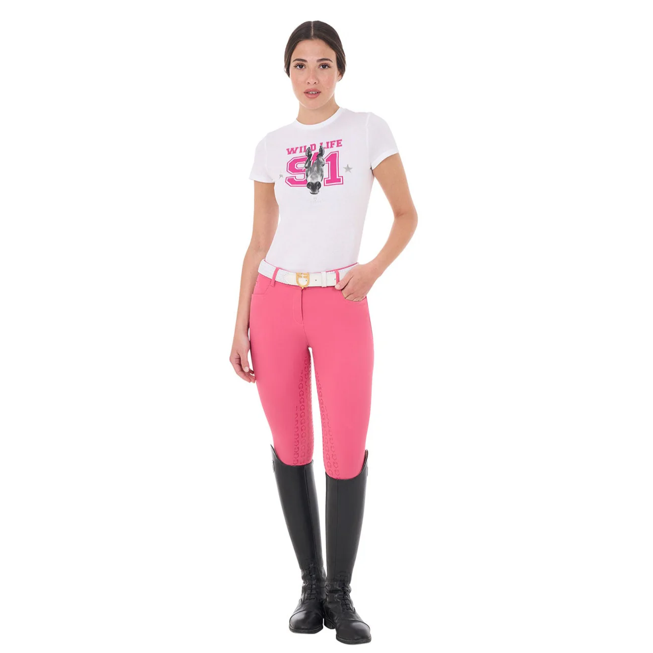 Equestro Women's Wild Life Printed Cotton T-Shirt - Image 4
