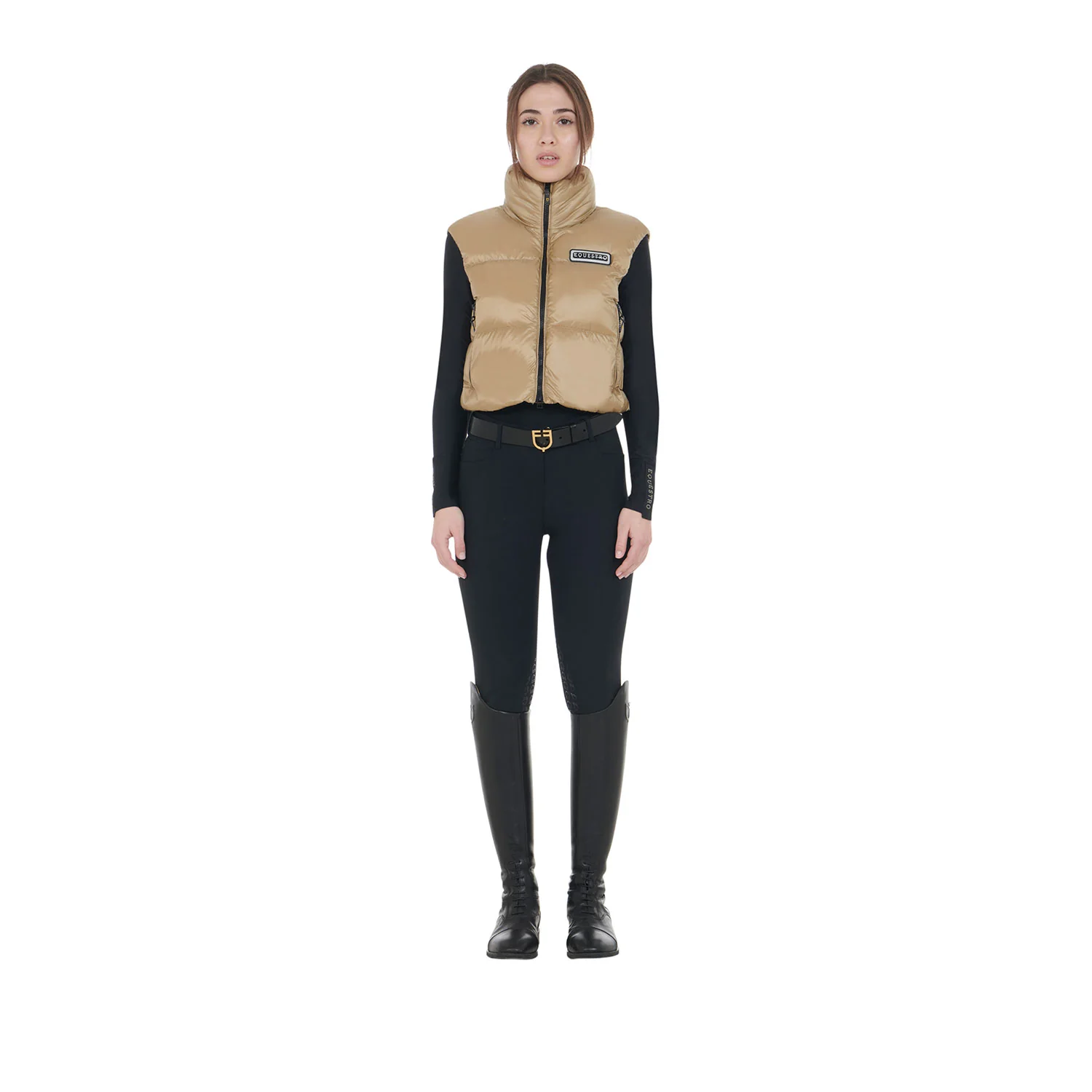 Equestro Women's Zippered Cropped Vest - Image 6